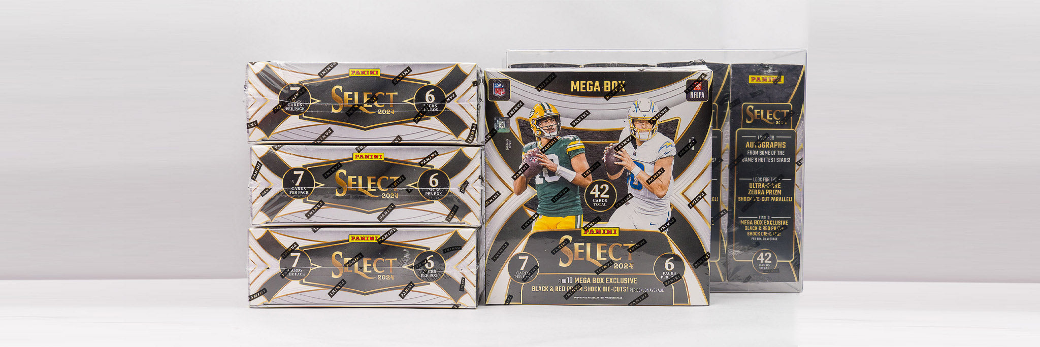2024 Select Football Mega Boxes with a white background.