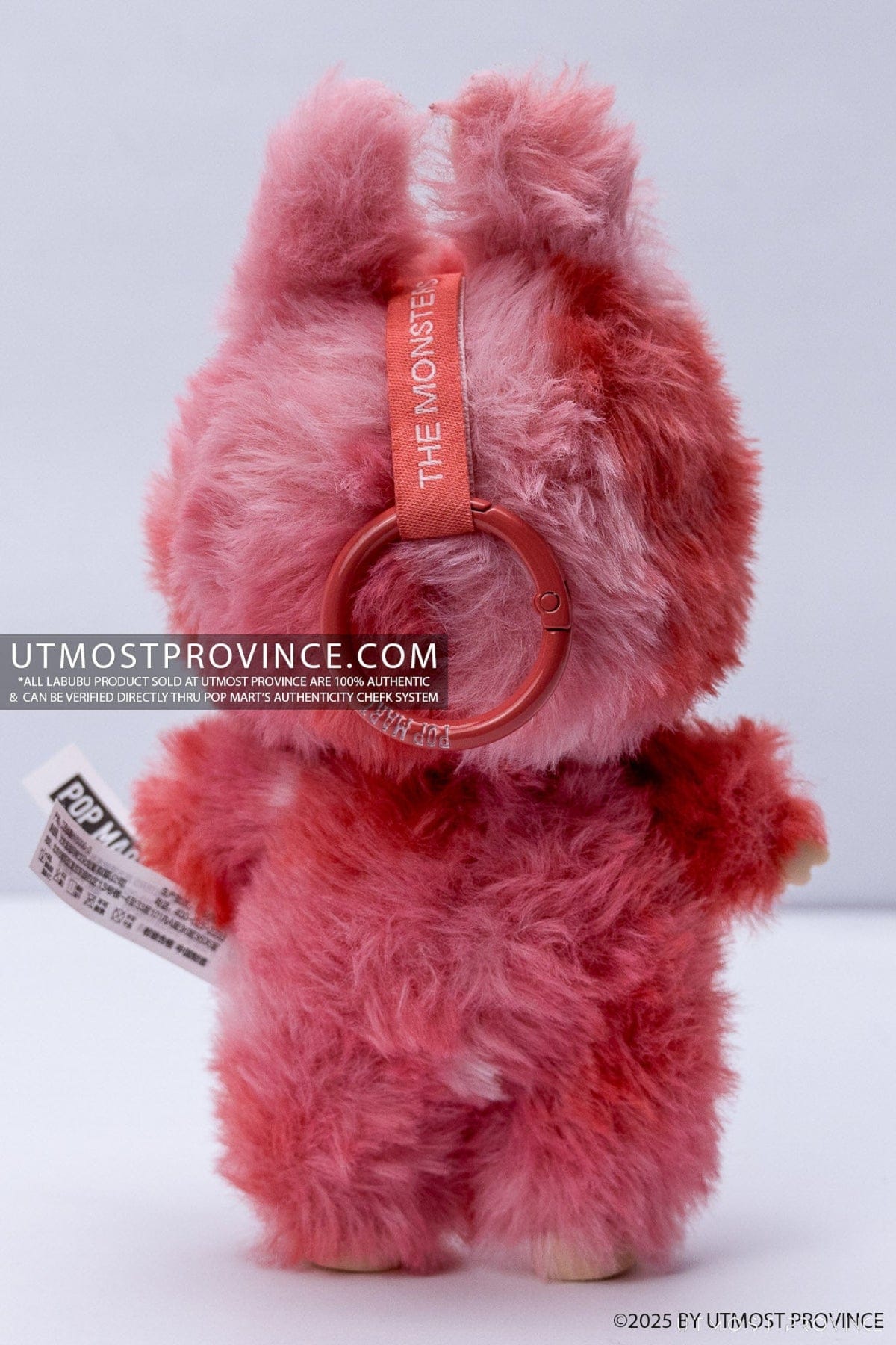 Back of a Labubu Big Into Energy doll, showcasing the quality of an authentic Labubu doll,..