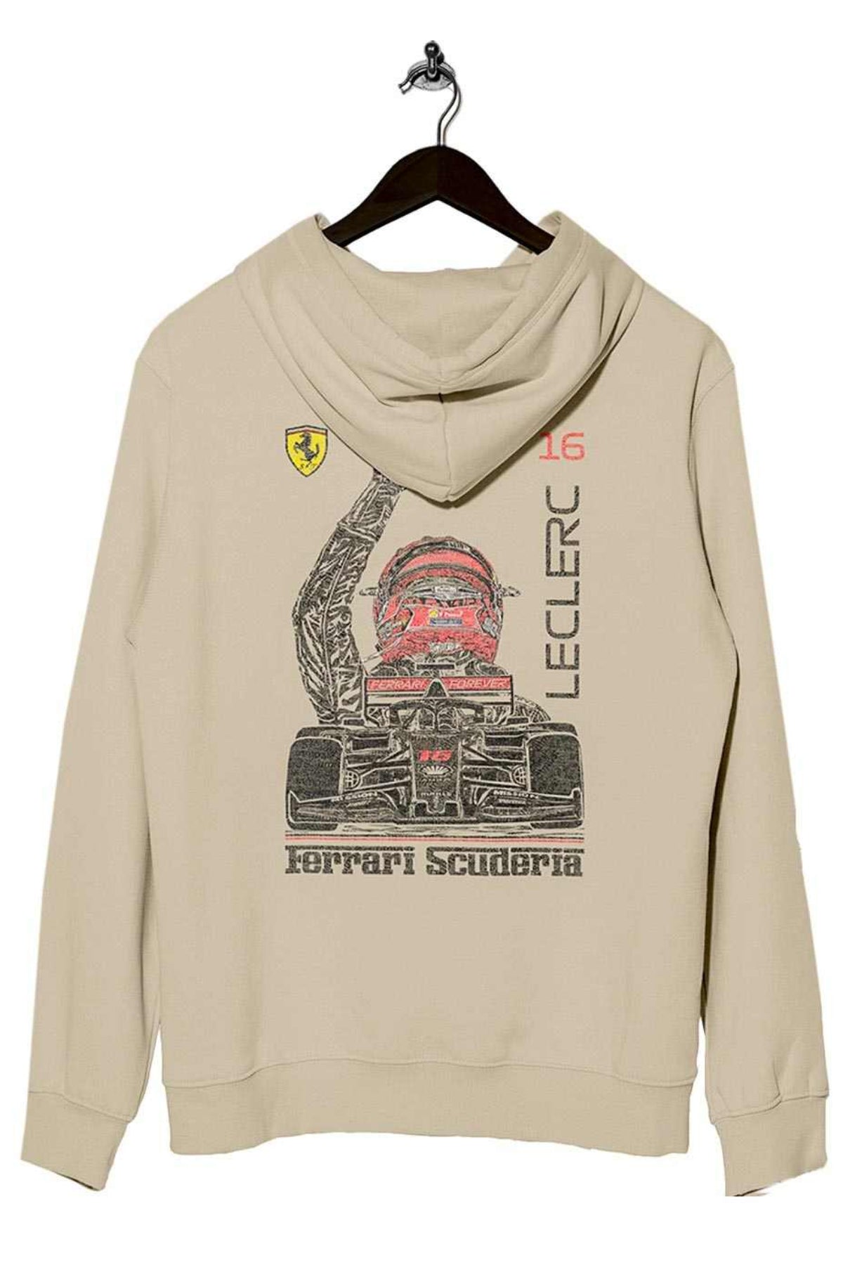 Charles Leclerc Ferrari F1 Hoodie Sand