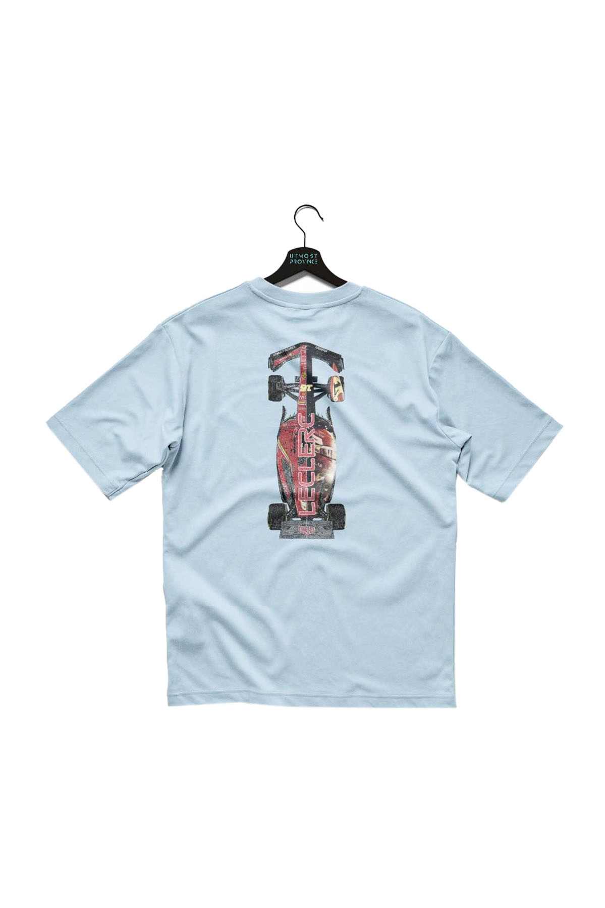 Charles Leclerc Ferrari F1 Race Car T Shirt Chambray