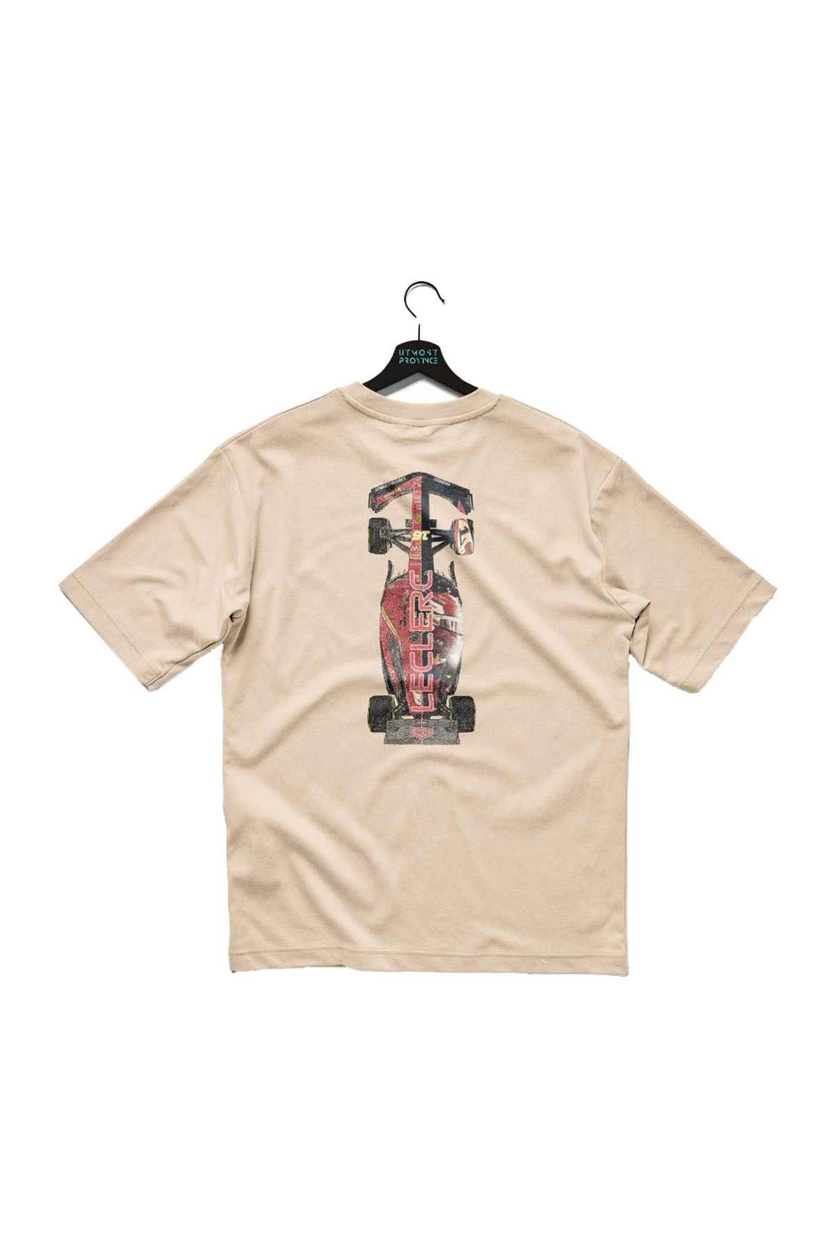 Charles Leclerc Ferrari F1 Race Car T Shirt Ivory