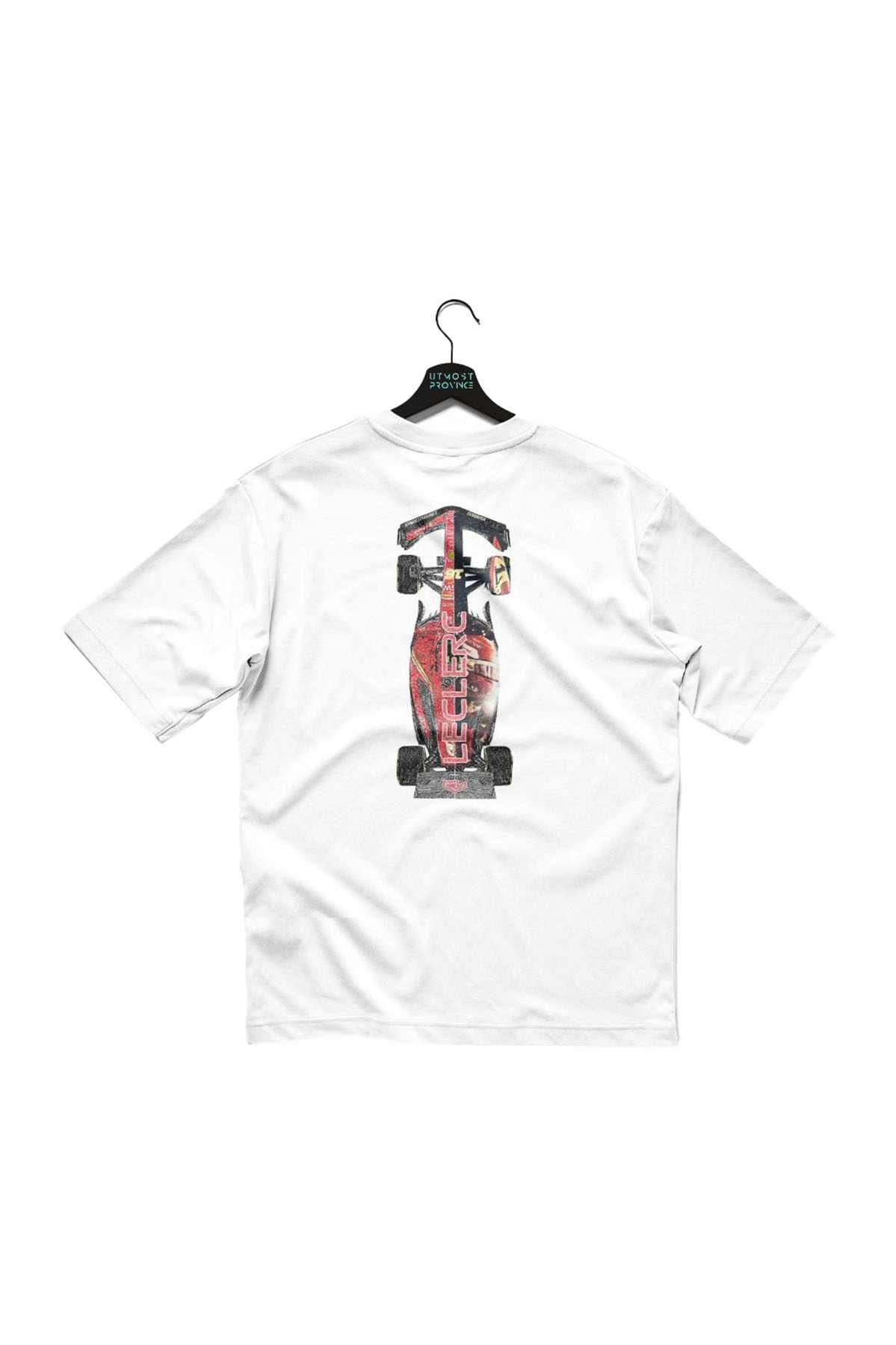Charles Leclerc Ferrari F1 Race Car T Shirt White