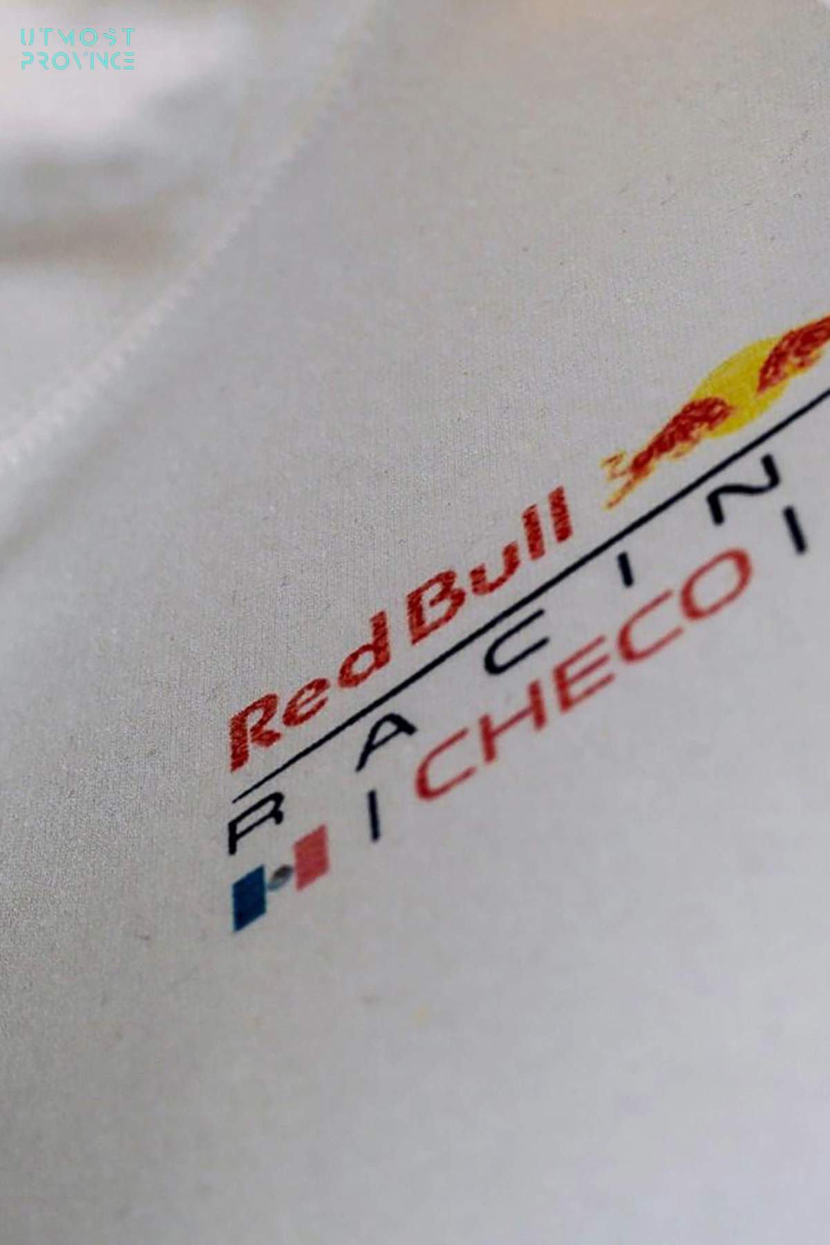 Front of Utmost Province custom Red Bull Racing hoodie inspired by Checo Perez.