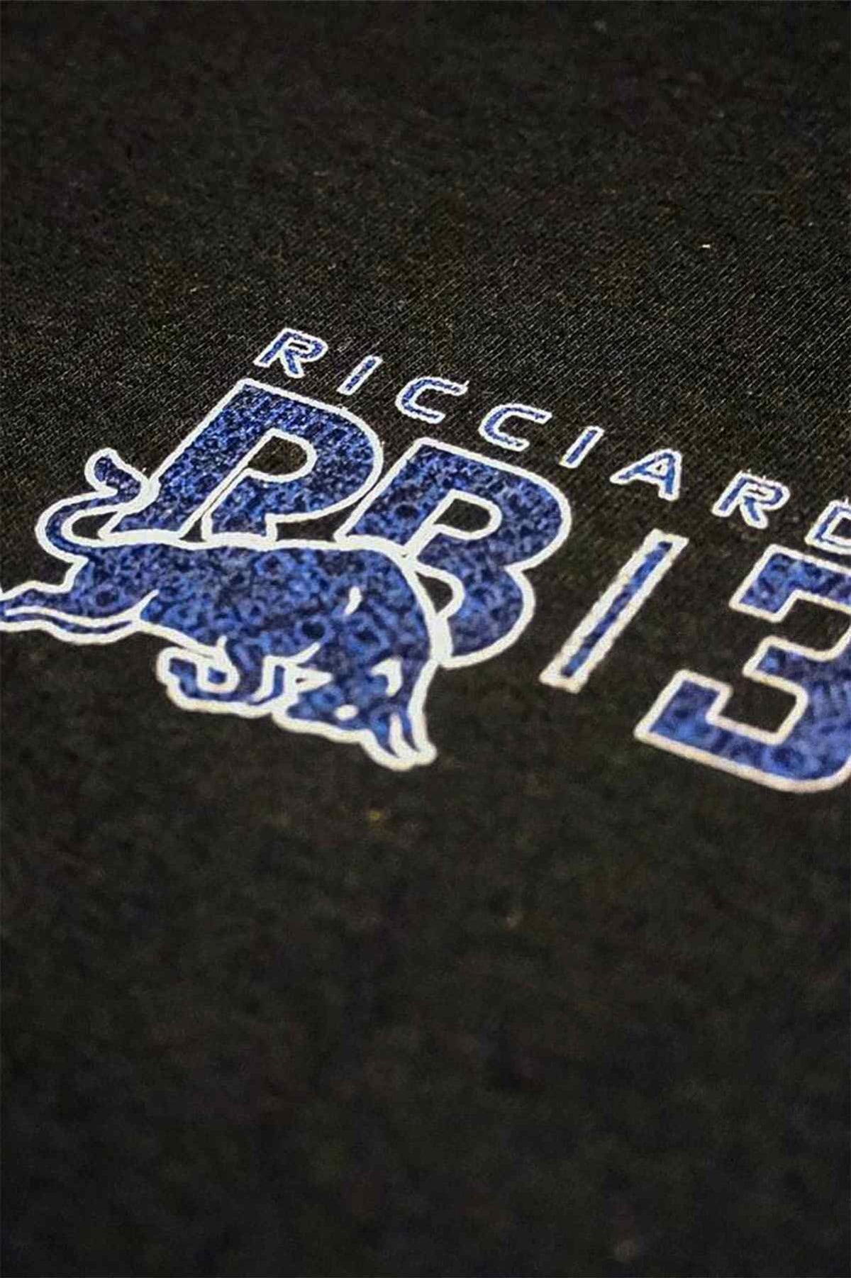 Close up of the front Utmost Province's custom Daniel Ricciardo hoodie.