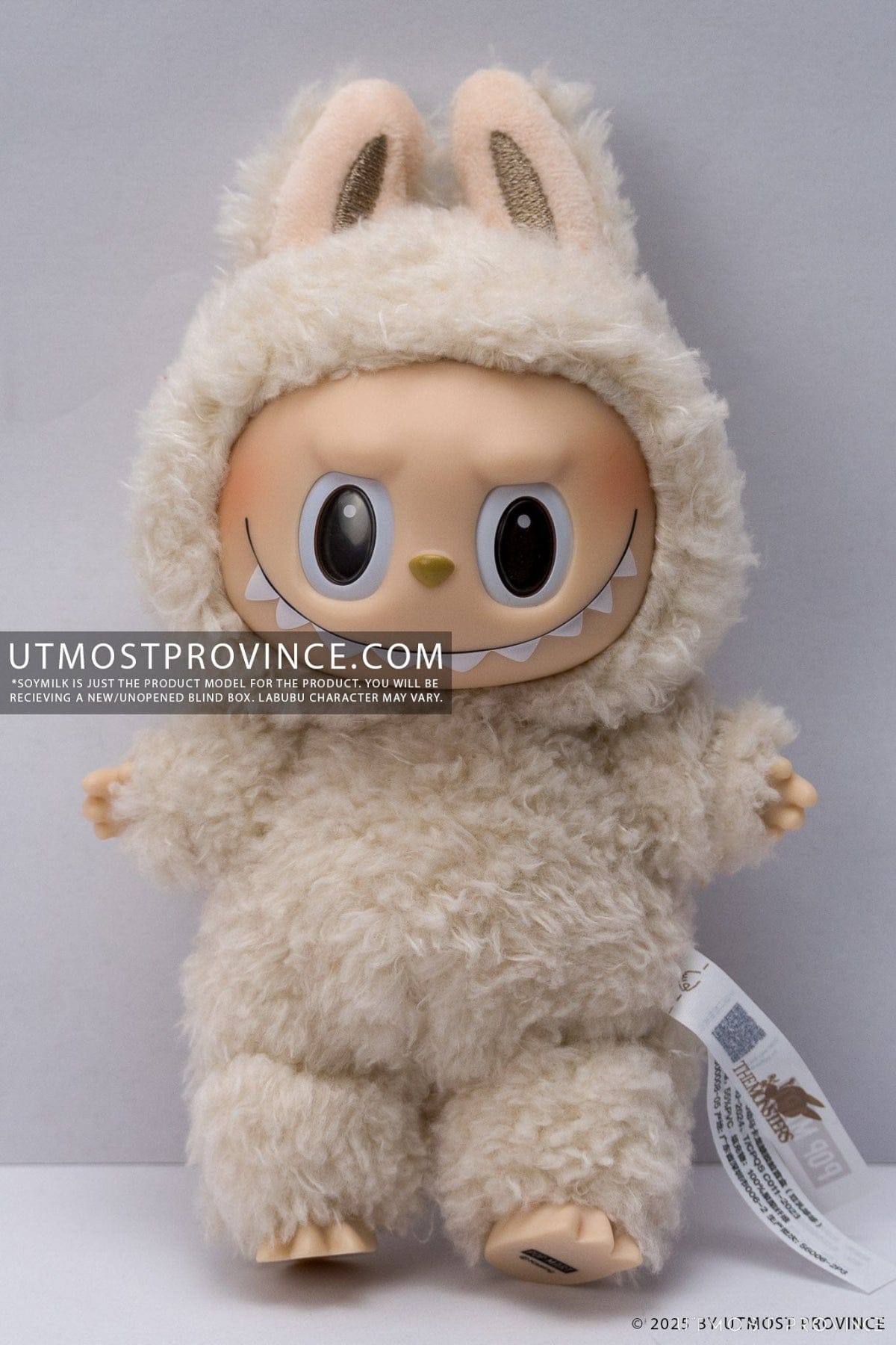 The front of an Exciting Macaron Labubu doll, showing an example of the type of doll you may unbox.