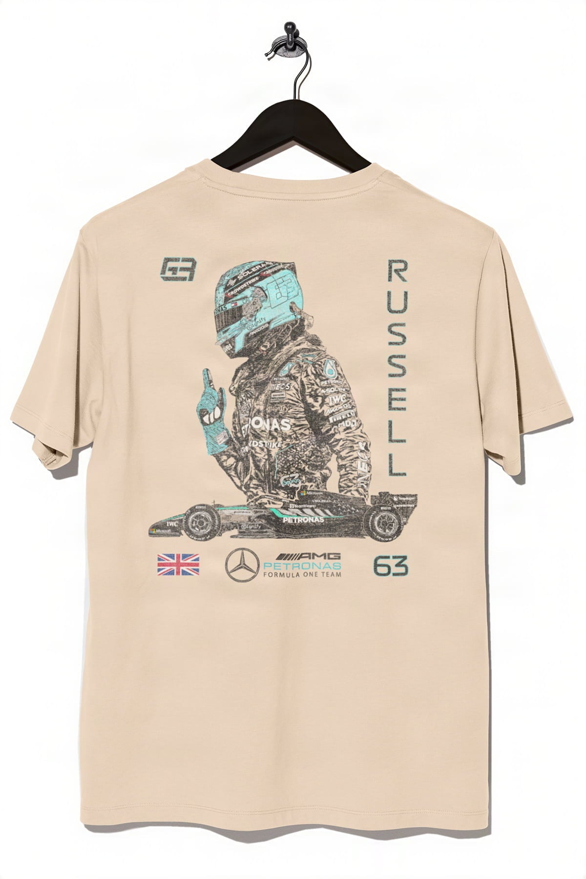 George Russell Inspired Shirt - Ivory