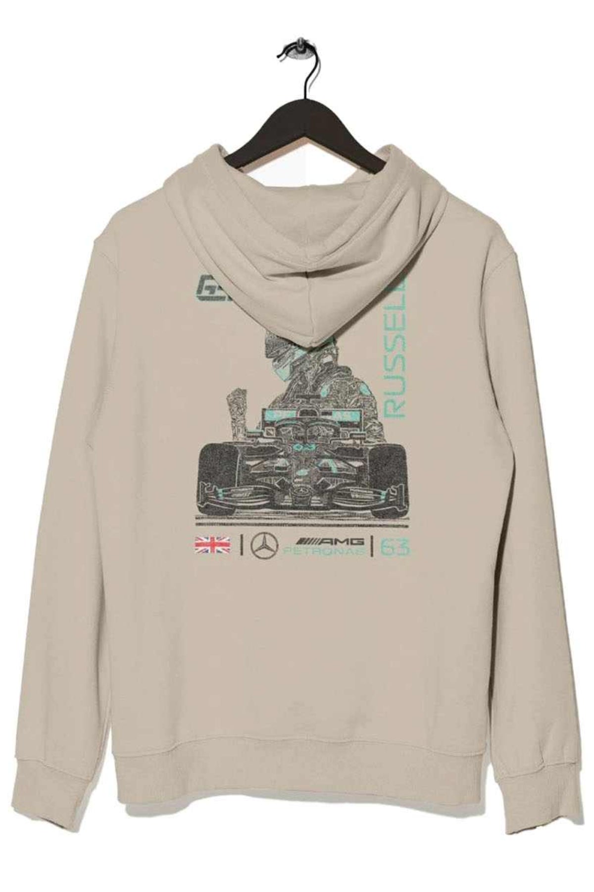 George Russell F1 Mercedes Hoodie Sand