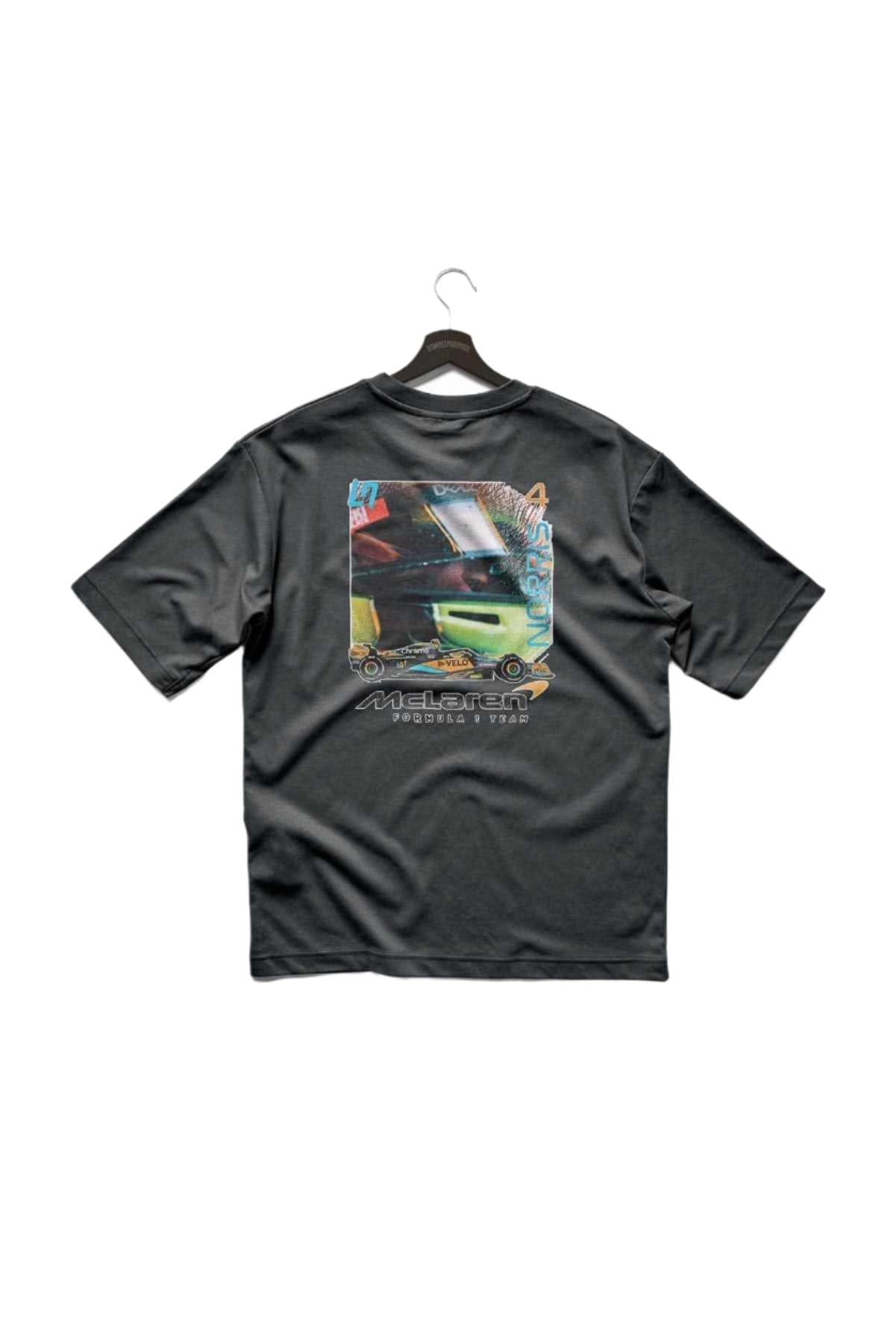 Mclaren F1 Merch Lando Norris F1 Retro T Shirt Black