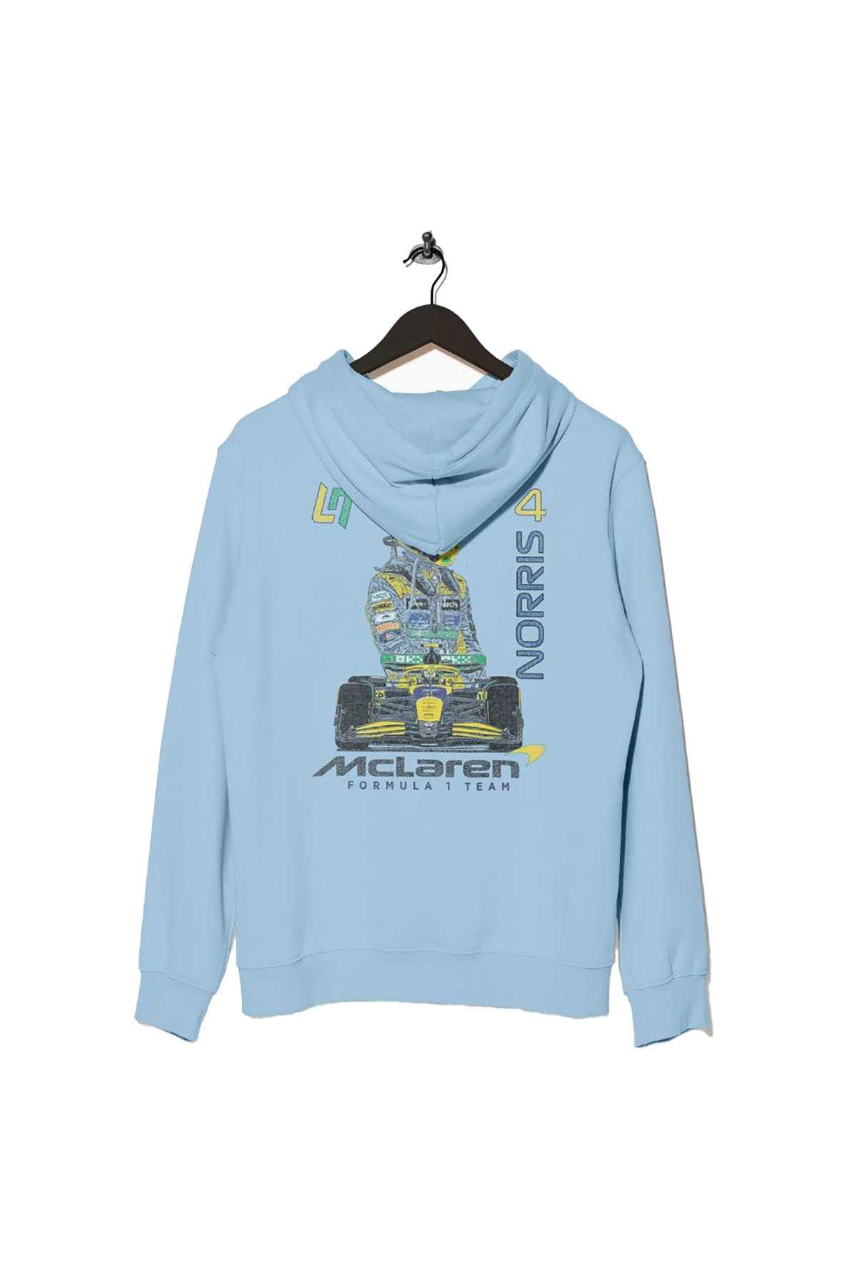 Lando Norris Senna Mclaren F1 Hoodie Light Blue