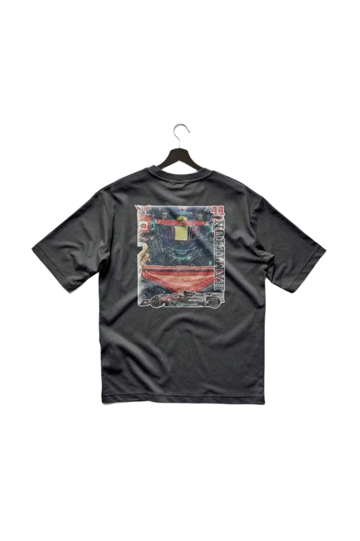 Utmost Province Lewis Hamilton Ferrari F1 Retro T Shirt Black