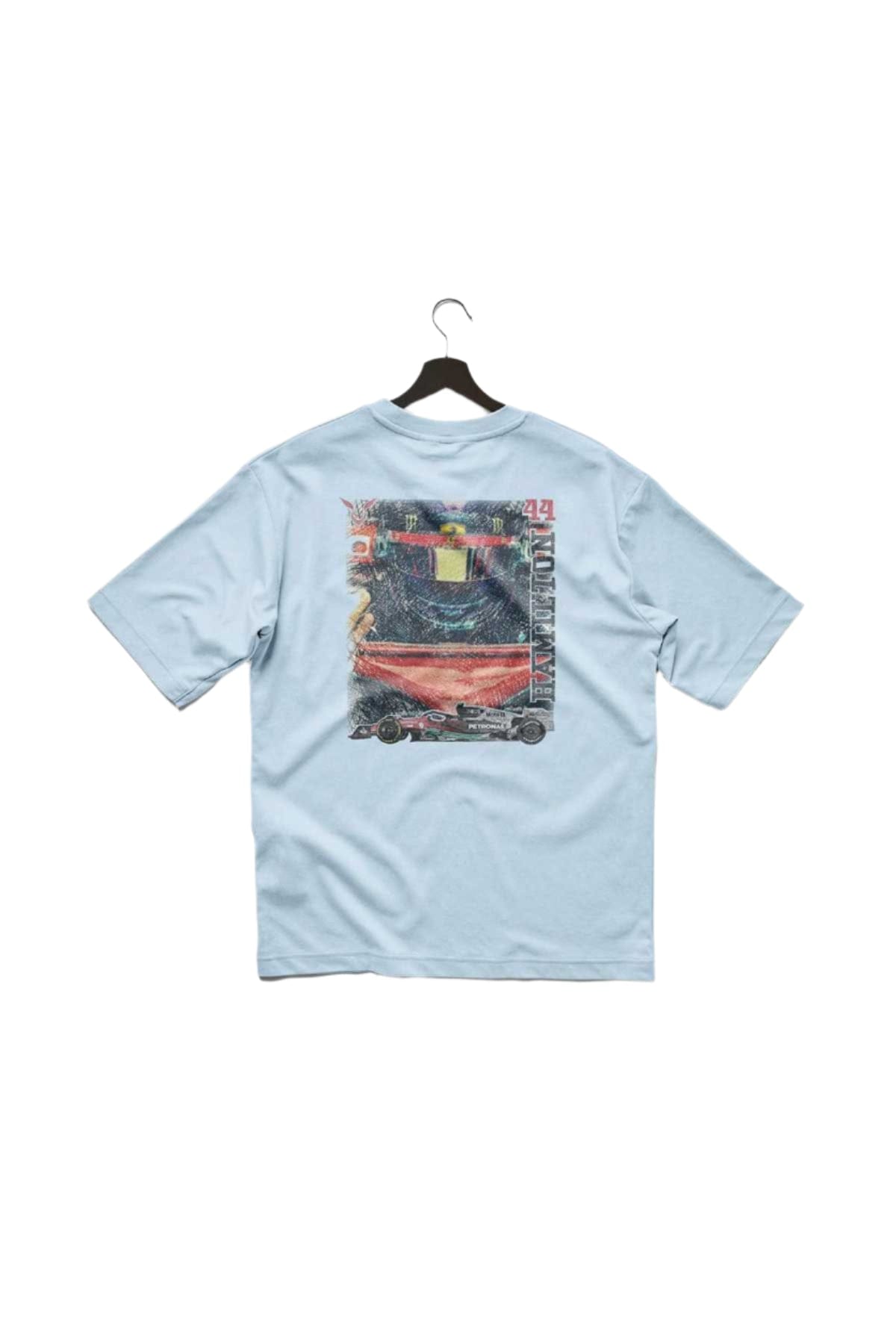 Utmost Province Lewis Hamilton Ferrari F1 Retro T Shirt Chambray