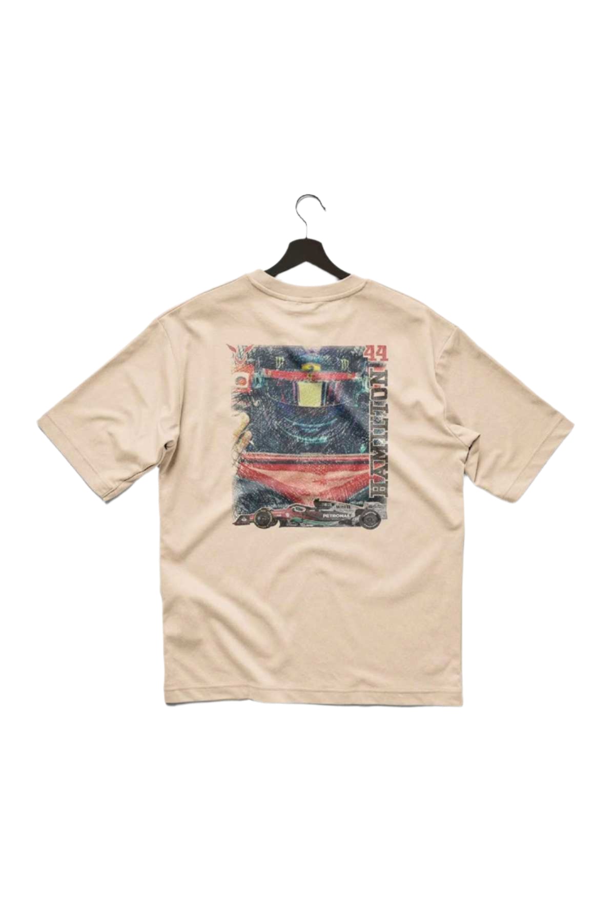 Utmost Province Lewis Hamilton Ferrari F1 Retro T Shirt Ivory