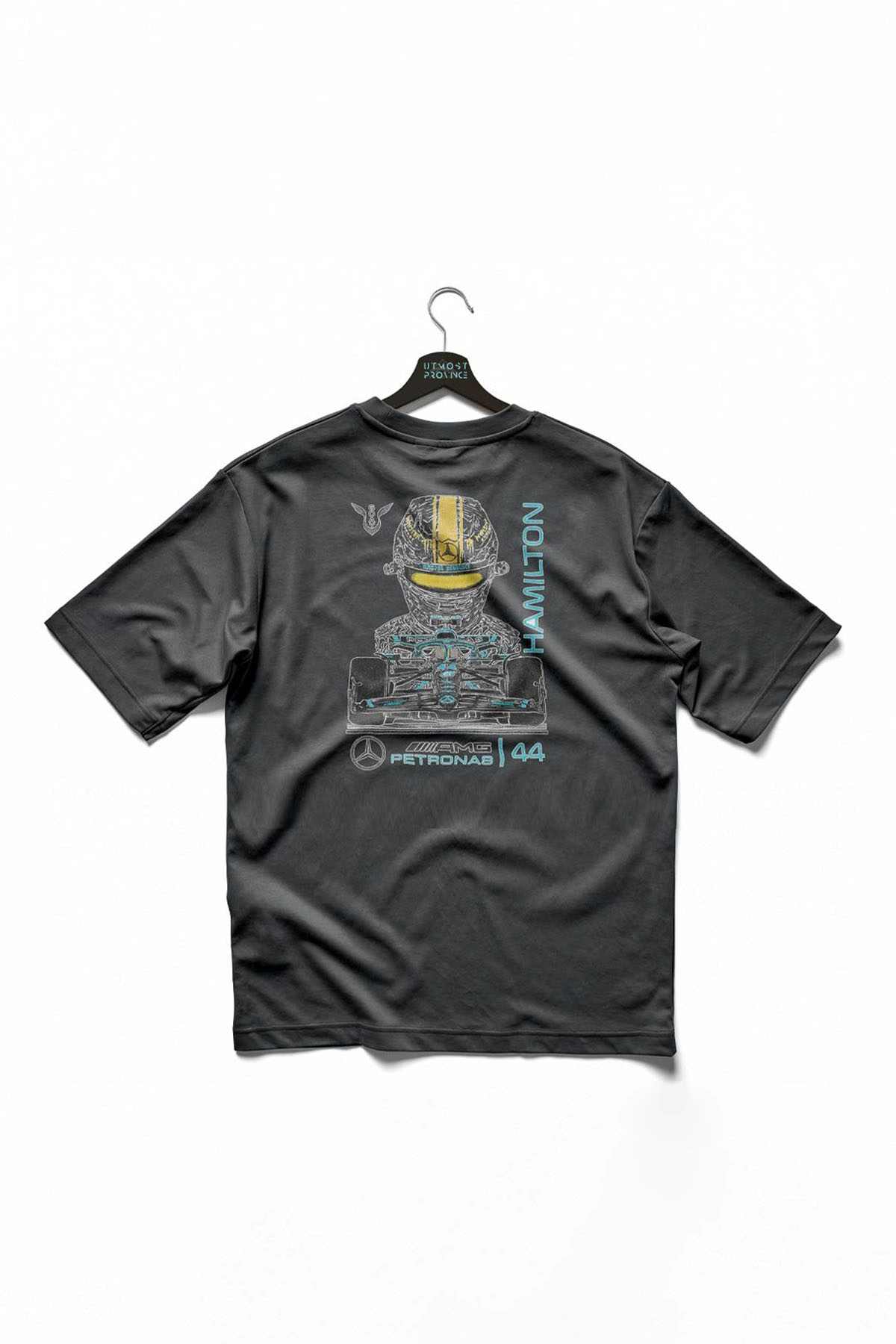 Lewis Hamilton Mercedes F1 T Shirt Black