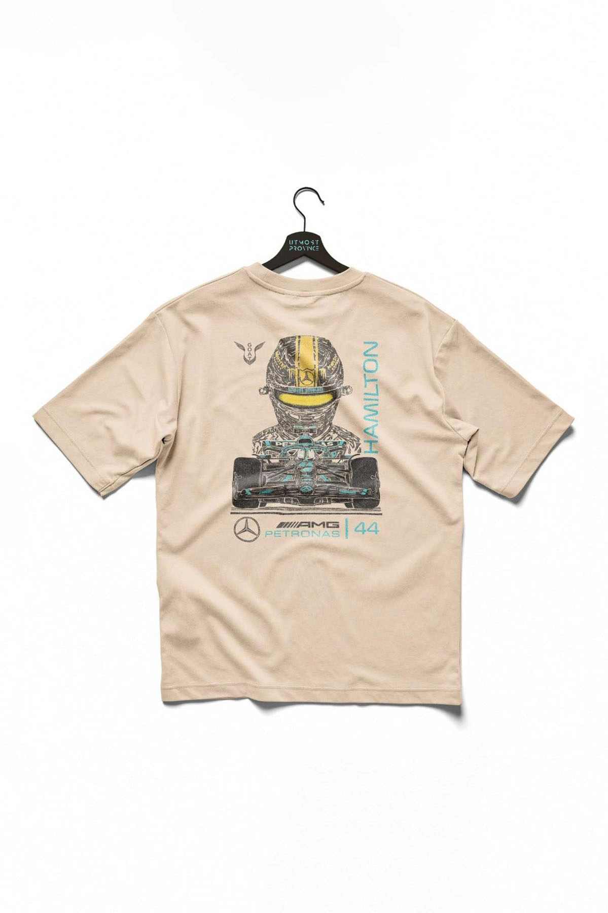 Lewis Hamilton Mercedes F1 T Shirt Ivory