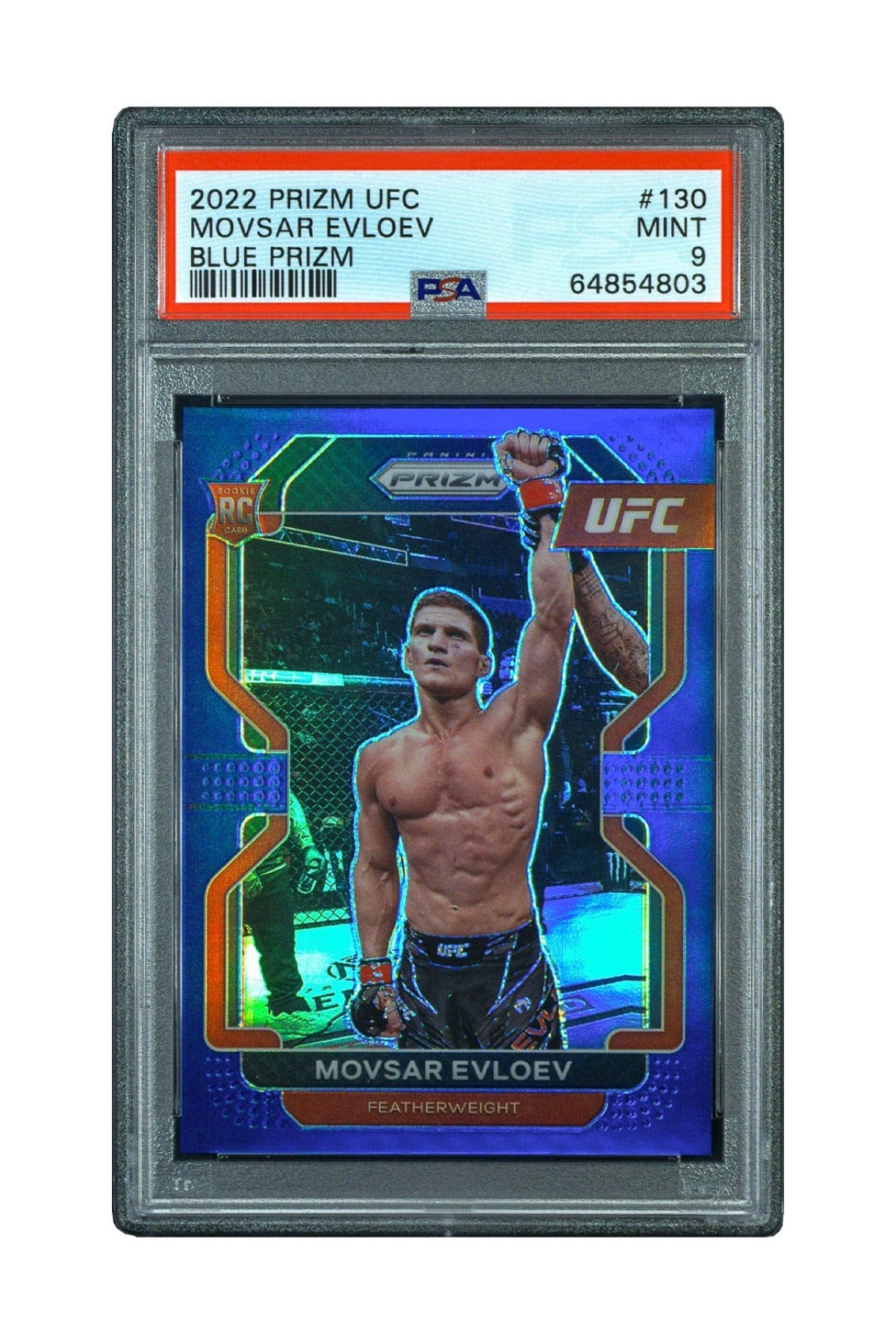 2022 Panini Prizm UFC #130 Movsar Evloev Rookie Card - PSA 9