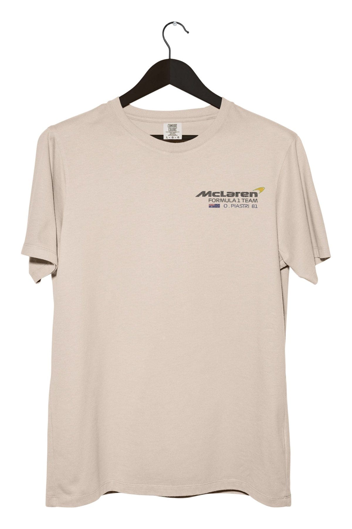 Oscar Piastri Mclaren F1 shirt in ivory.