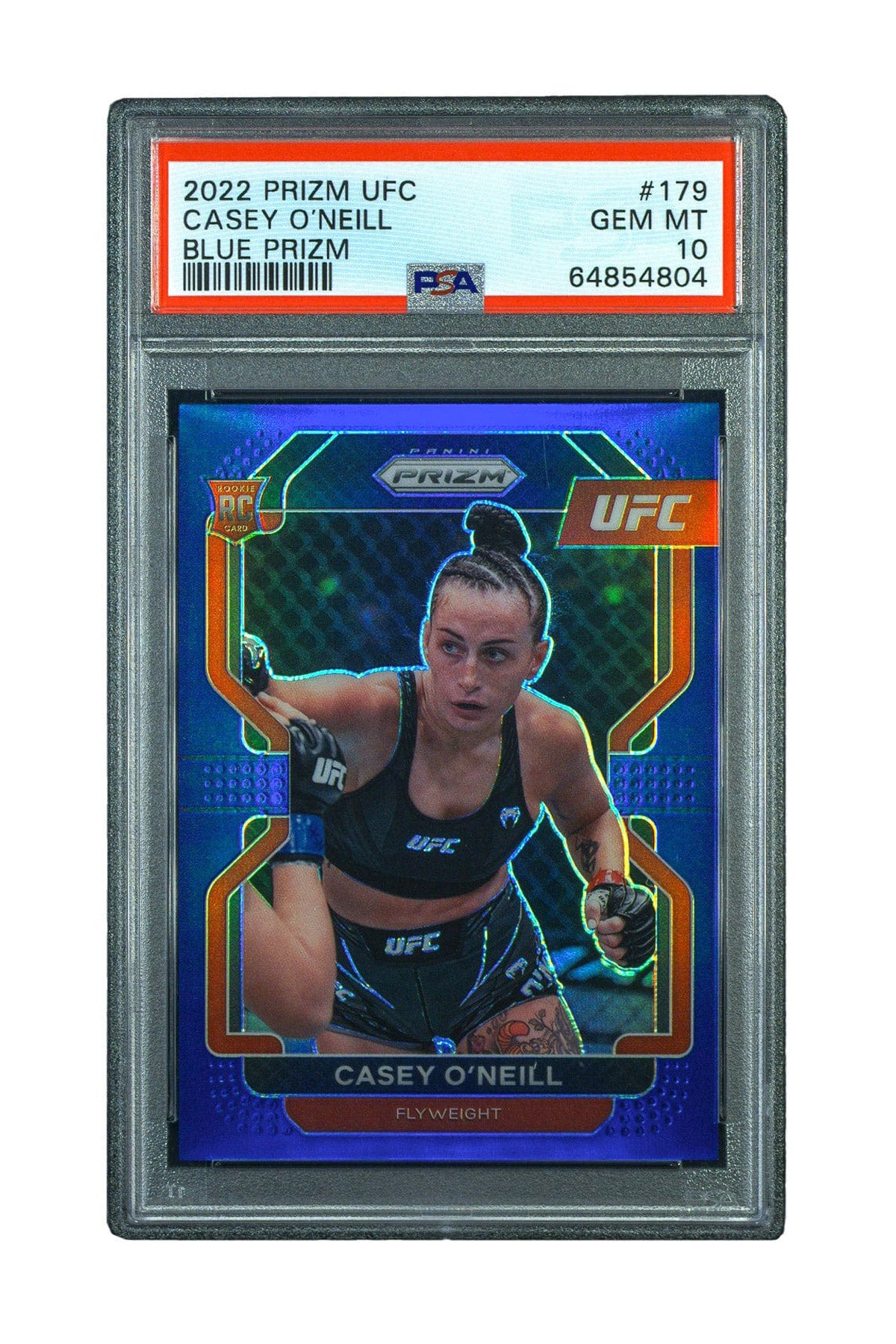 2022 Panini Prizm UFC #179 Casey O'Neill Rookie Card #/199 - PSA 10