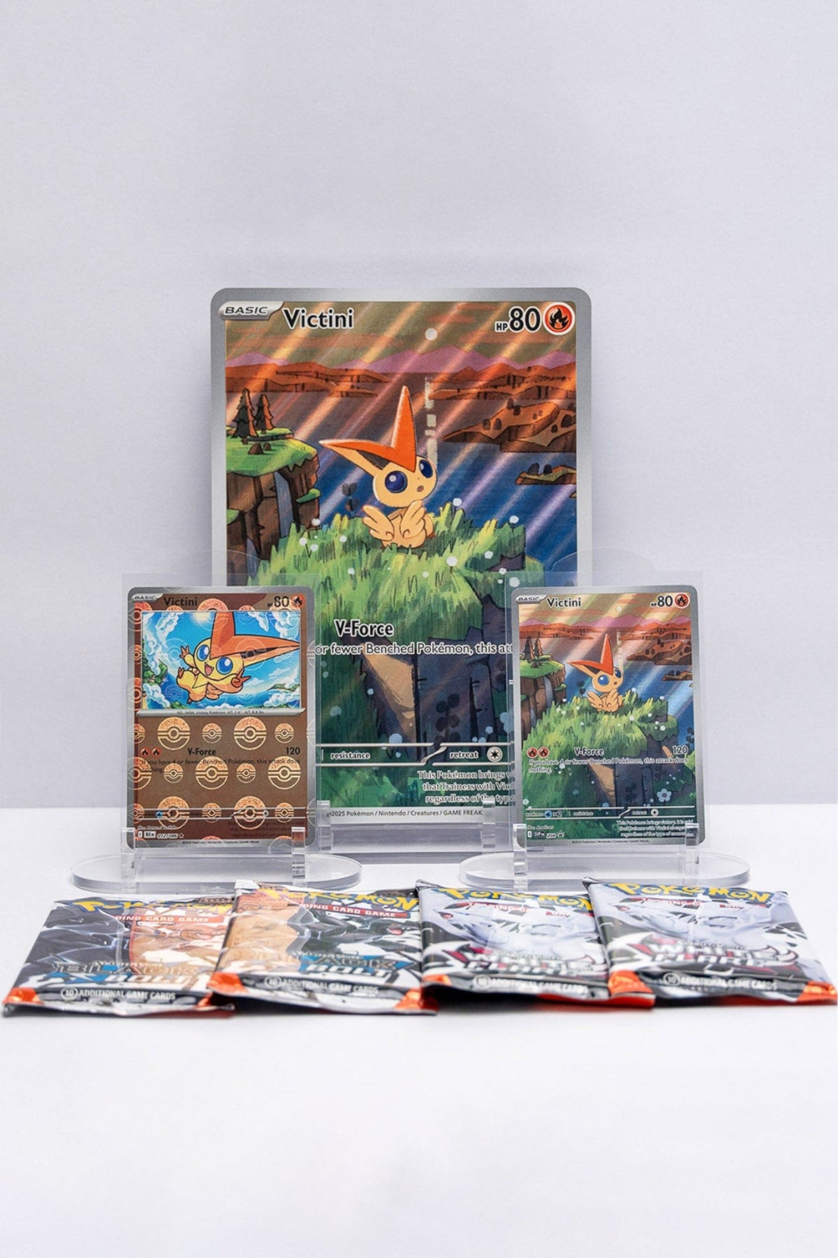 Pokemon Scarlet & Violet Black Bolt White Flare Victini Illustration Box