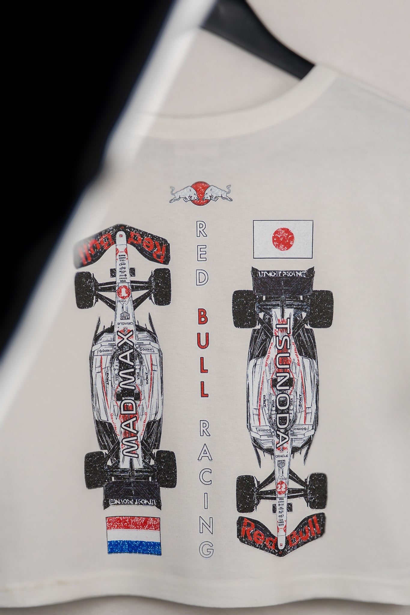 Short 2-3 second clip of Utmost Province revealing their custom Red Bull Racing crop top t shirt.