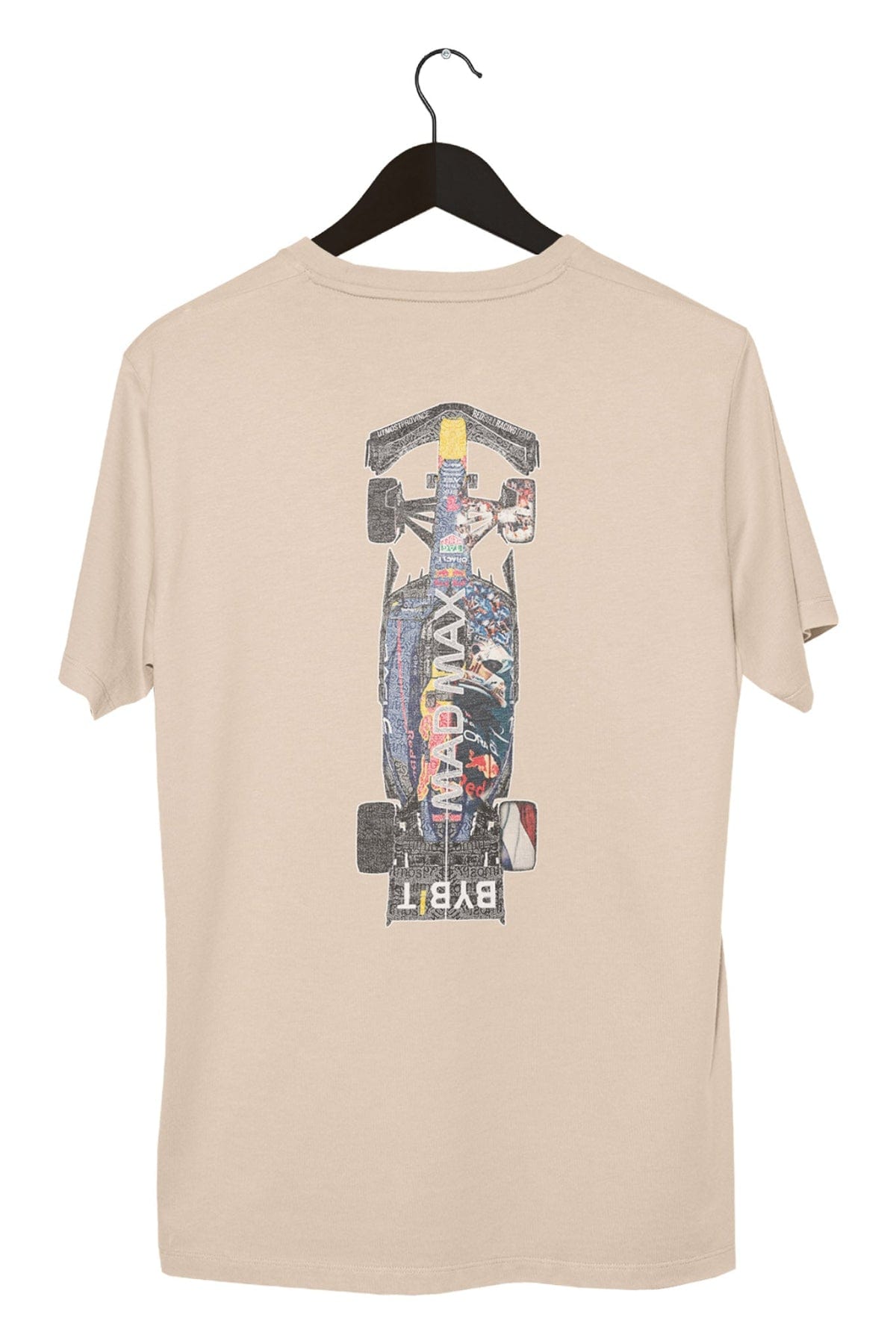 Back of an Ivory colored Red Bull Racing shirt by Utmost Province.