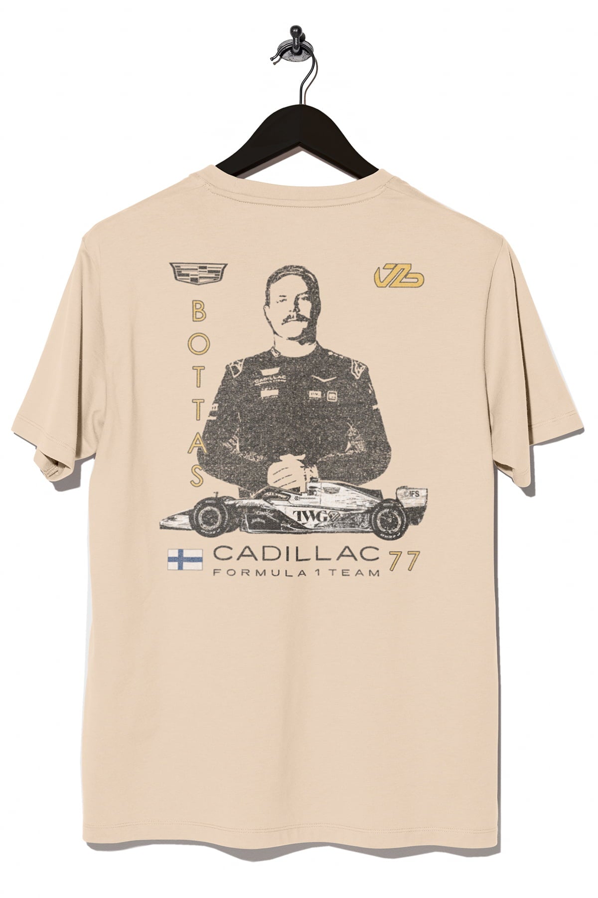 Bottas Inspired Cadillac Shirt - Ivory