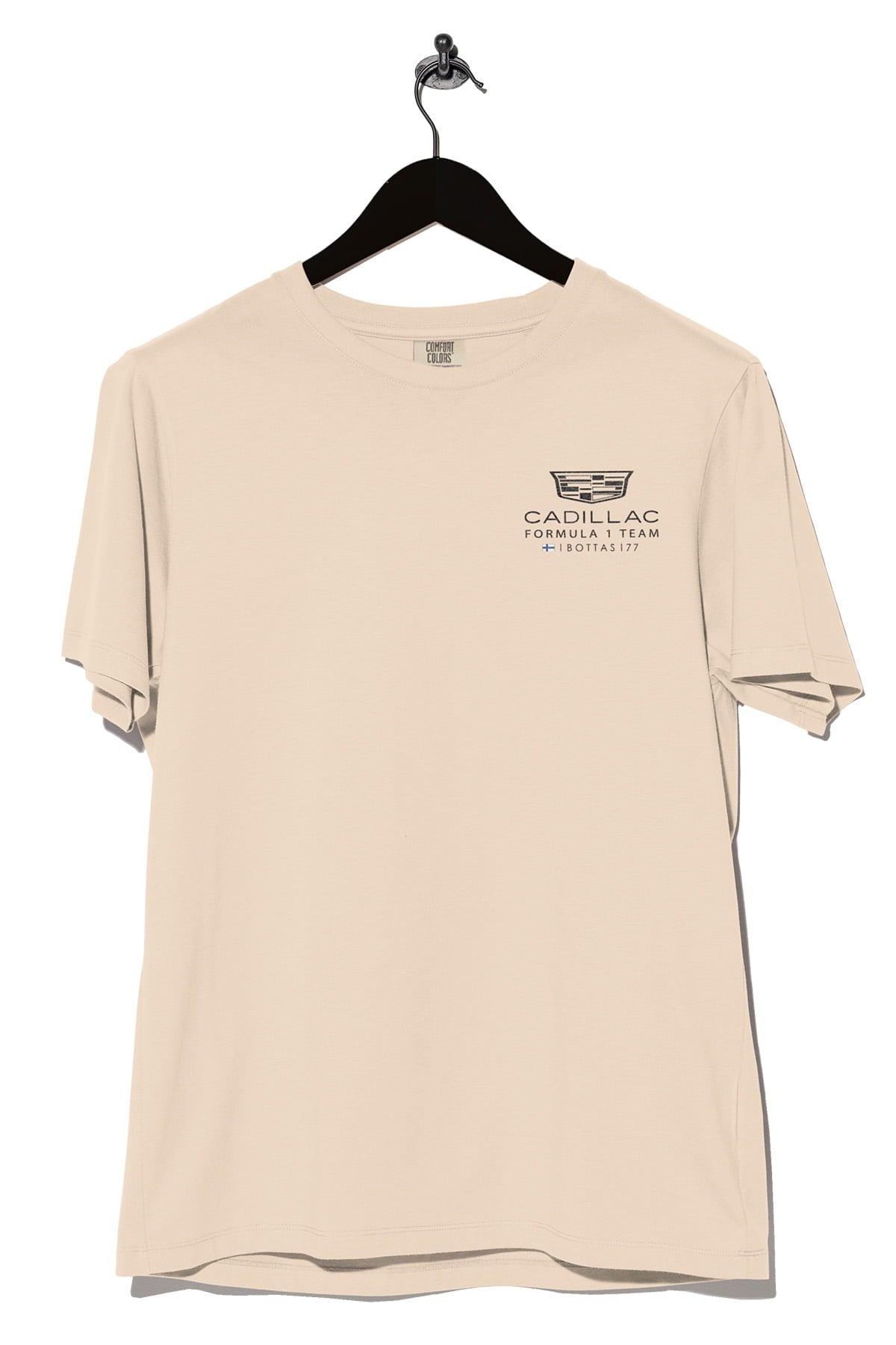 Front of of Utmost Province Valtteri Bottas inspired graphic tee, showcasing the design on a ivory Comfort Colors shirt.