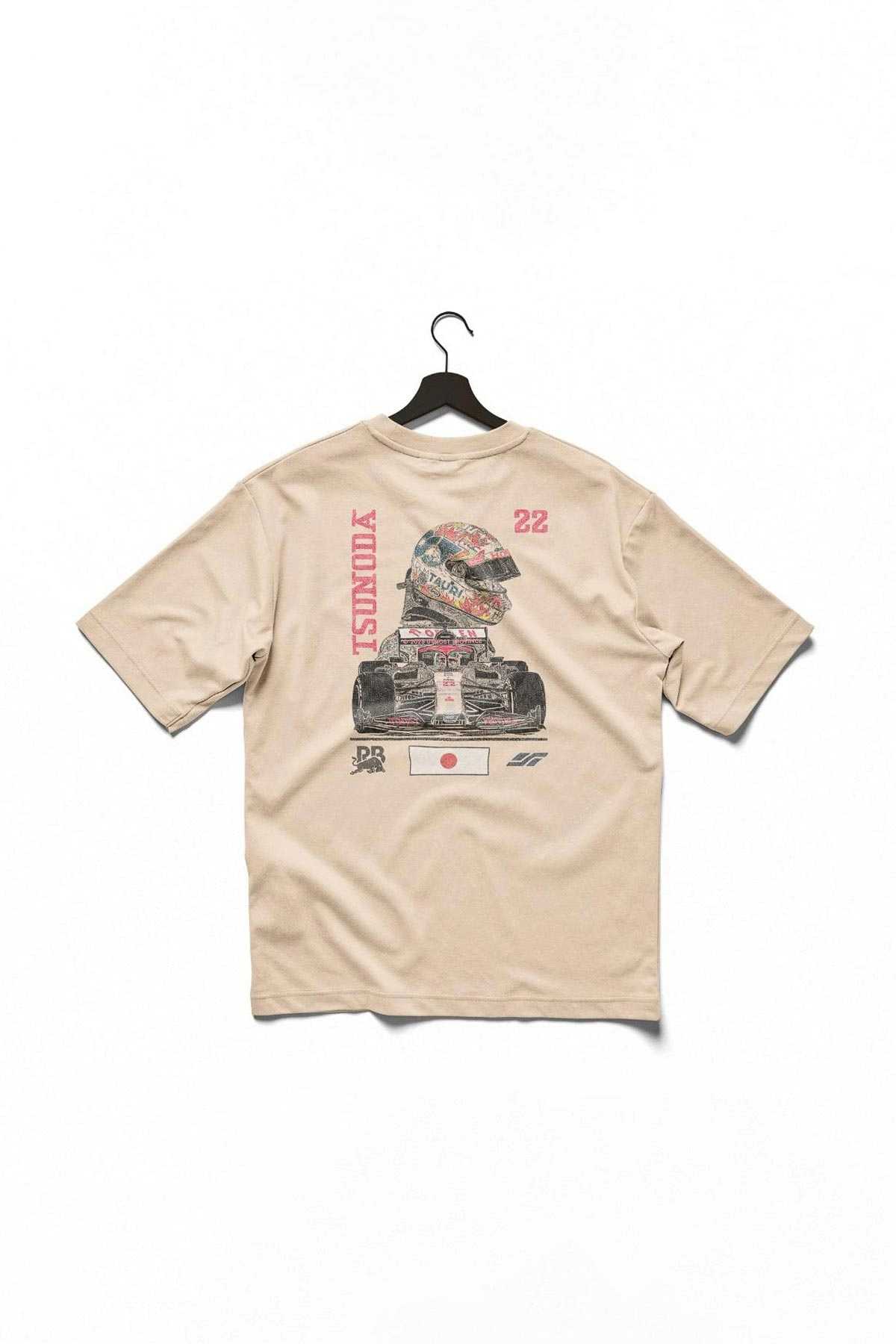 Yuki Tsunoda F1 Shirt Red Bull Racing Merch Ivory