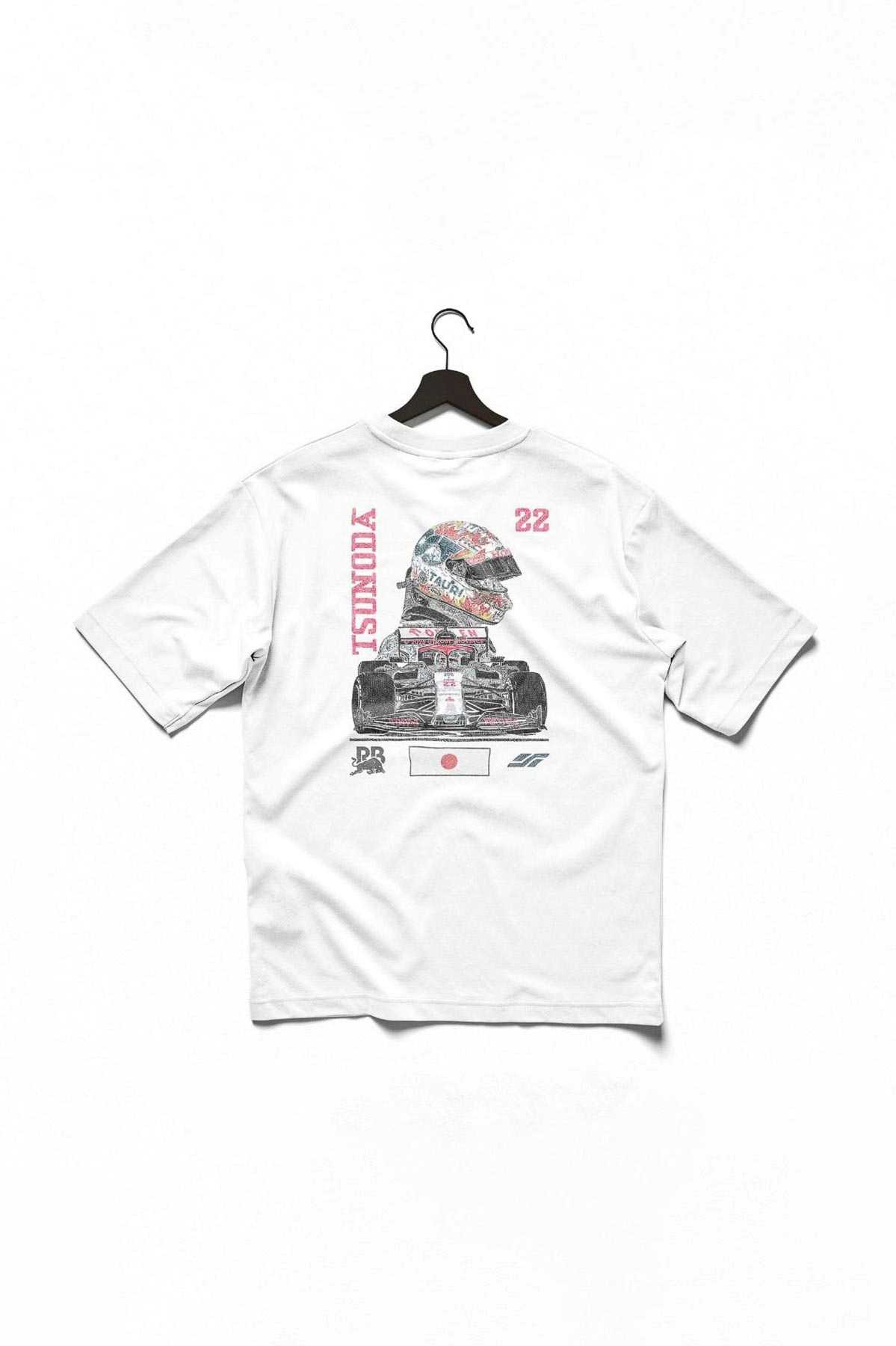 Yuki Tsunoda F1 Shirt Red Bull Racing Merch White