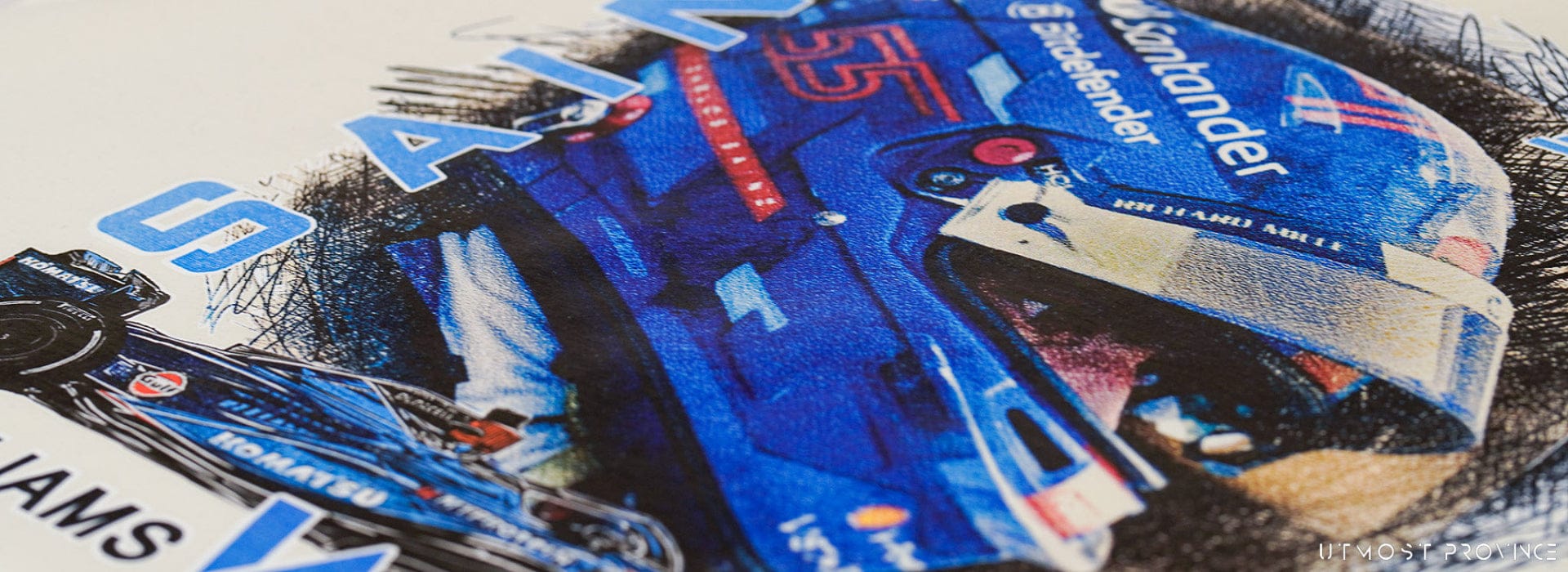 Close up of a custom t-shirt design and made at Utmost Province, showcasing the graphic design on the back.