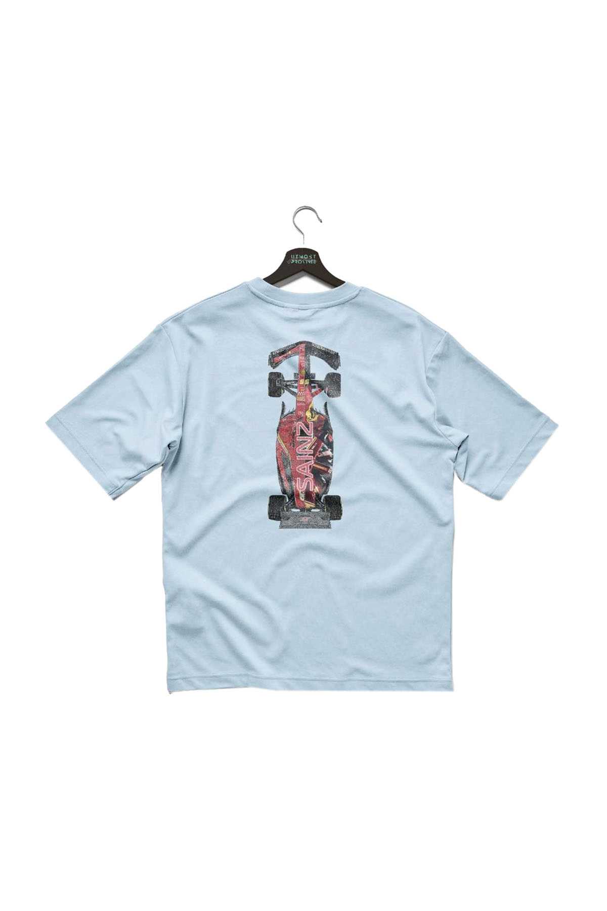 Carlos Sainz Ferrari F1 Race Car T Shirt Chambray