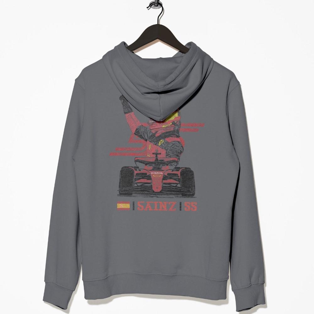 Carlos Sainz Hoodie Ferrari F1 Merch Charcoal