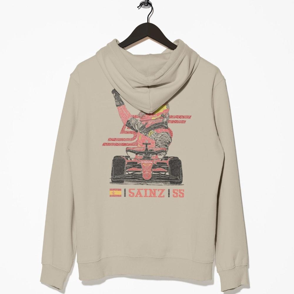 Carlos Sainz Hoodie Ferrari F1 Merch Sand