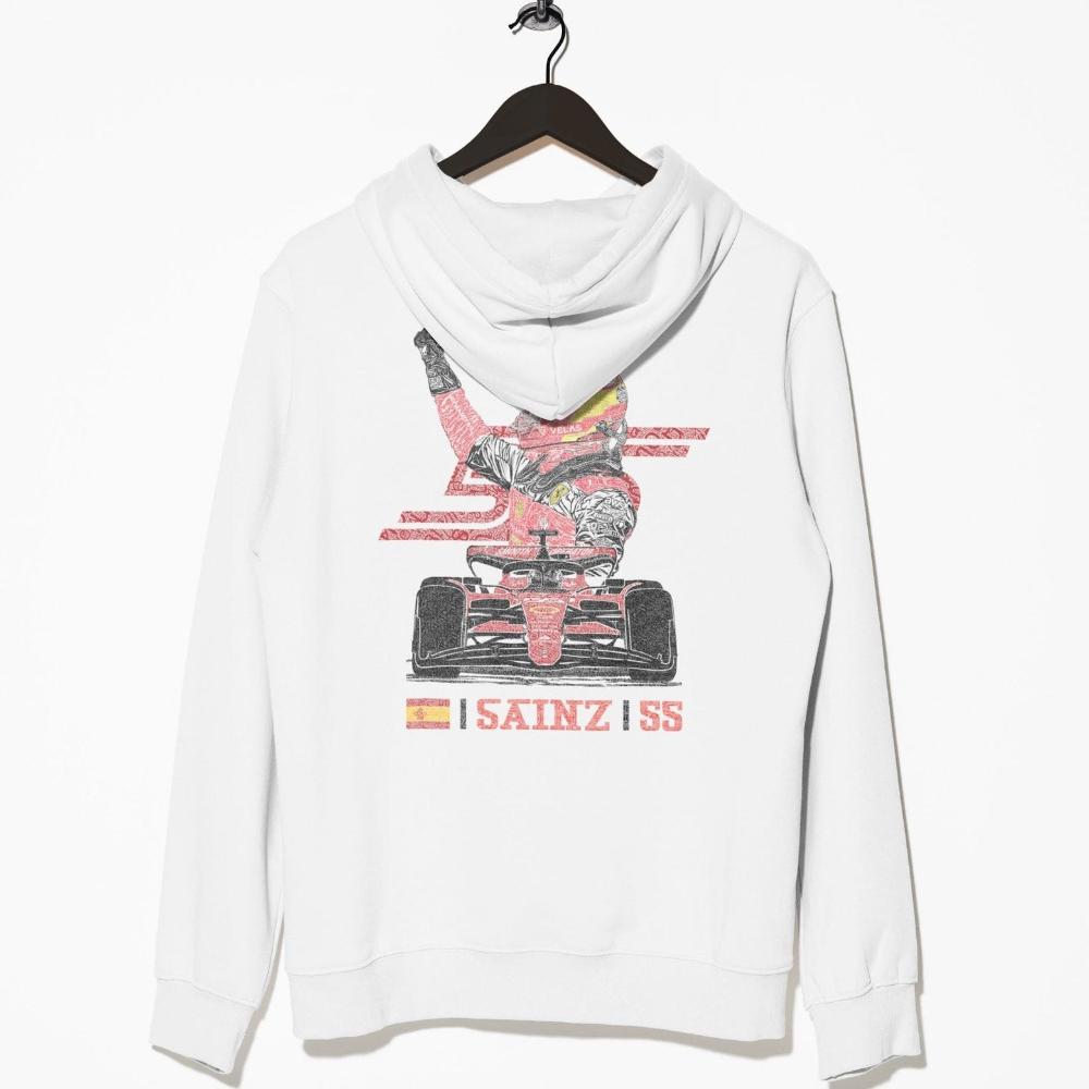 Carlos Sainz Hoodie Ferrari F1 Merch White