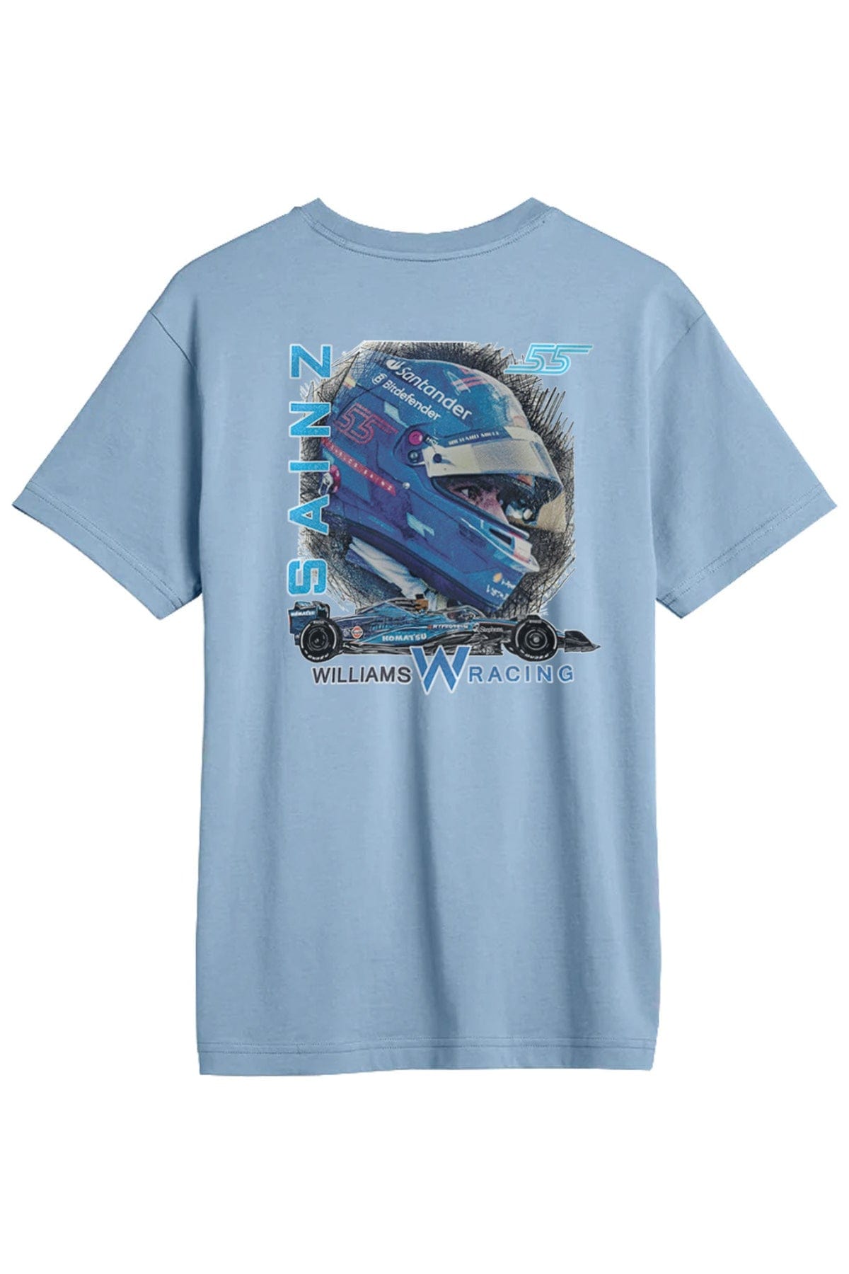Light blue Carlos Sainz Williams F1 shirt.