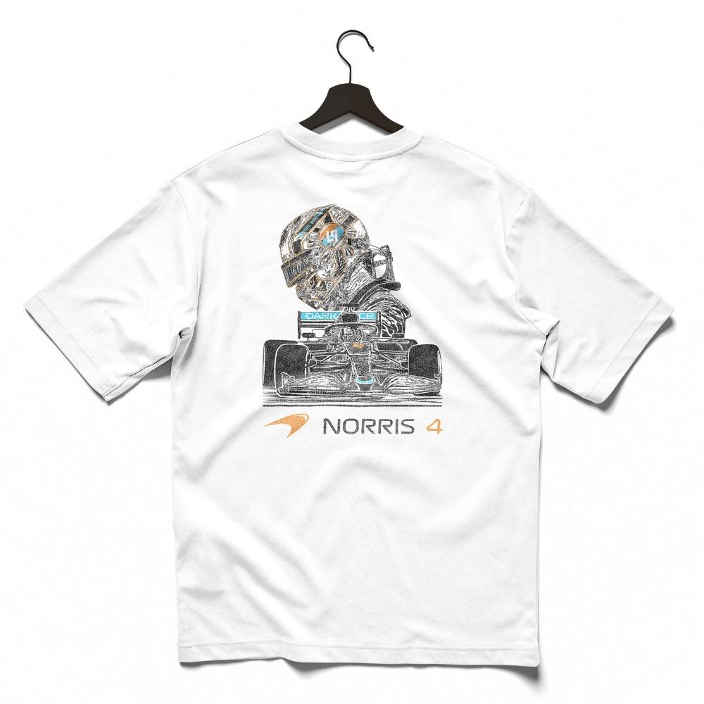 Utmost Province Custom Lando Norris T Shirt OG White / S