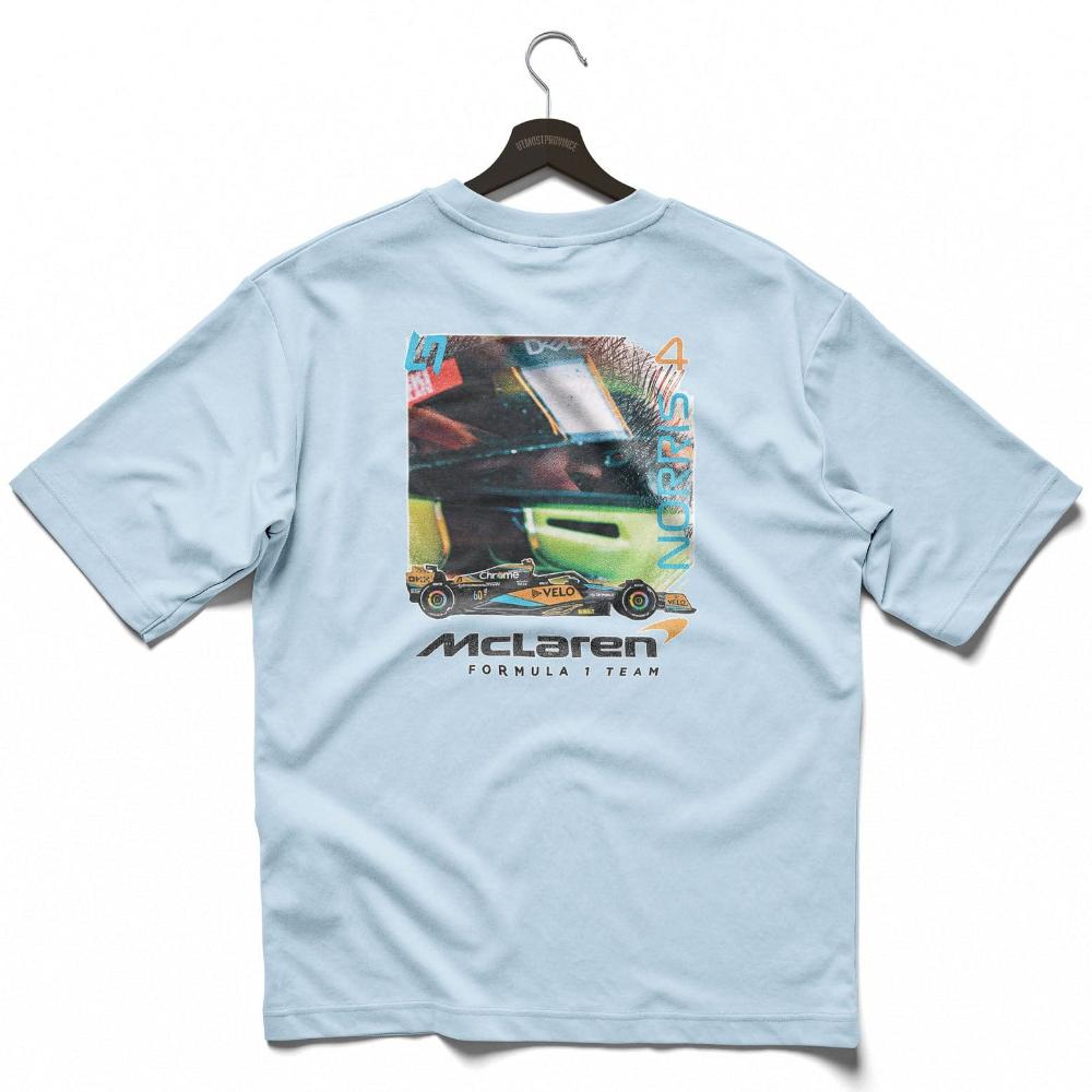 Utmost Province Retro Mclaren F1 Shirt | Lando Norris-Inspired Merch Chambray / S