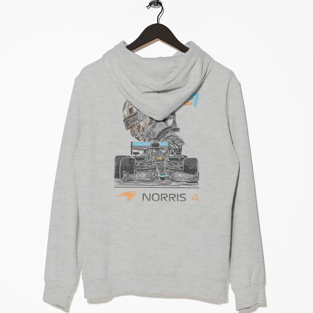 Utmost Province Custom Mclaren Hoodie | Norris 4 Ash Grey / S