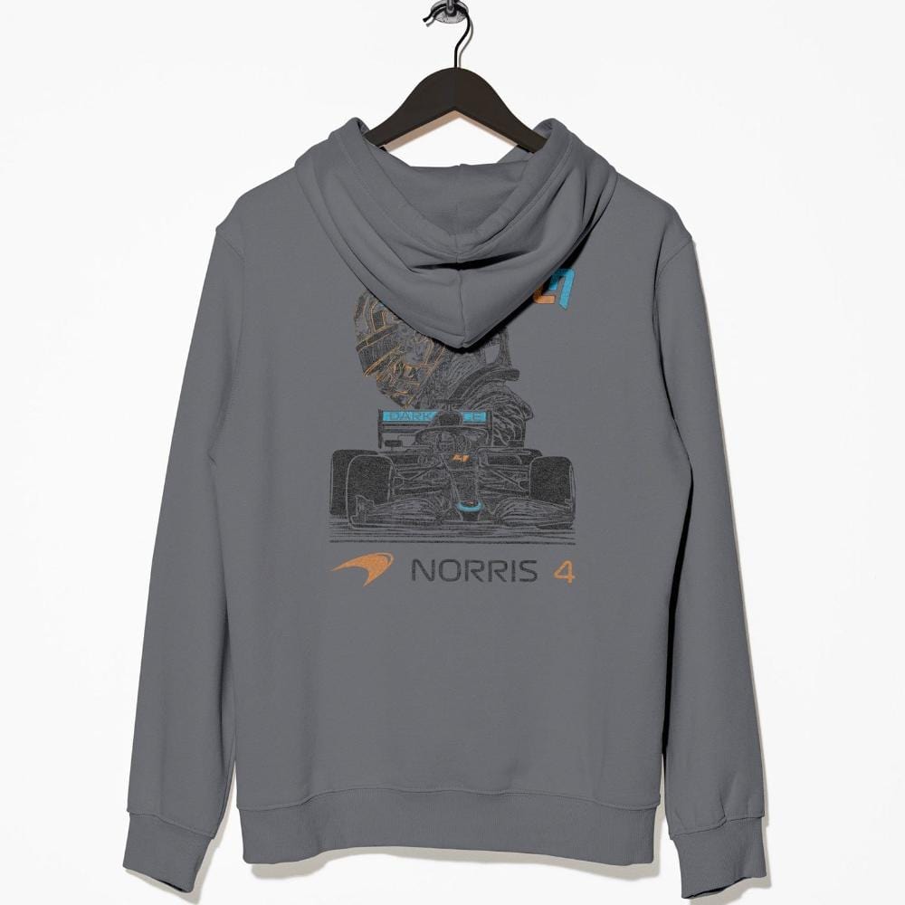 Utmost Province Custom Mclaren Hoodie | Norris 4 Charcoal / S