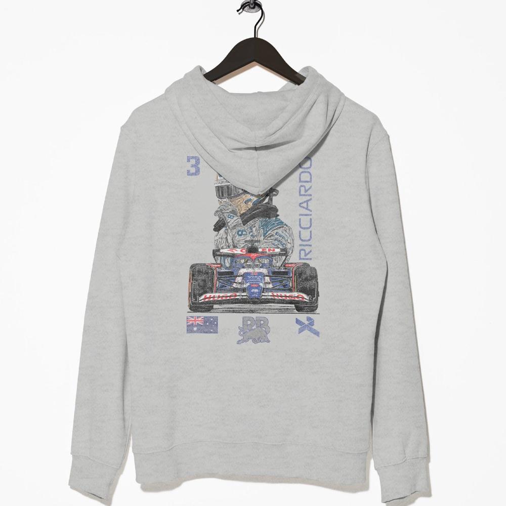 Utmost Province F1-Inspired Hoodie Daniel Ricciardo Sweatshirt Ash Grey / S