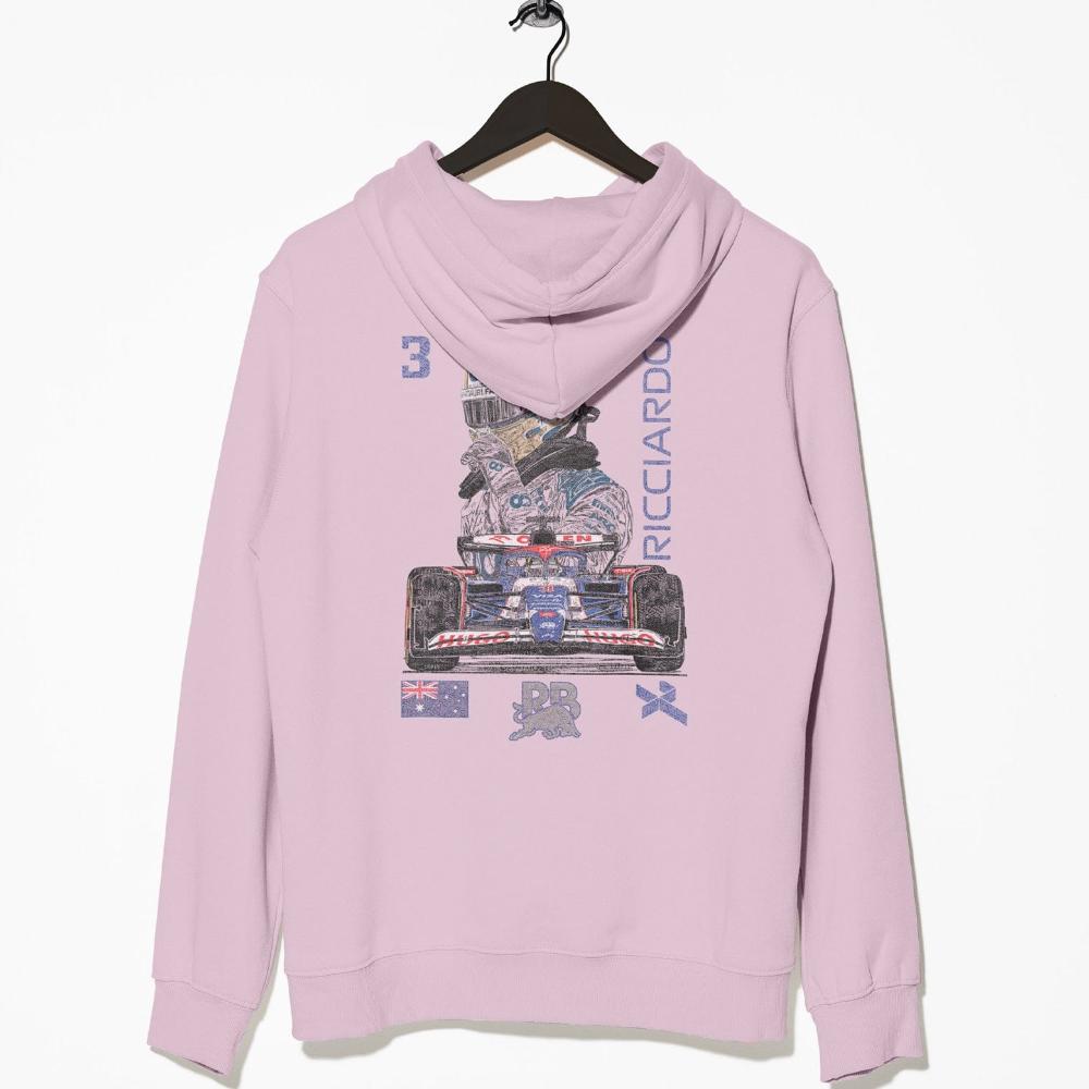 Utmost Province F1-Inspired Hoodie Daniel Ricciardo Sweatshirt Light Pink / S