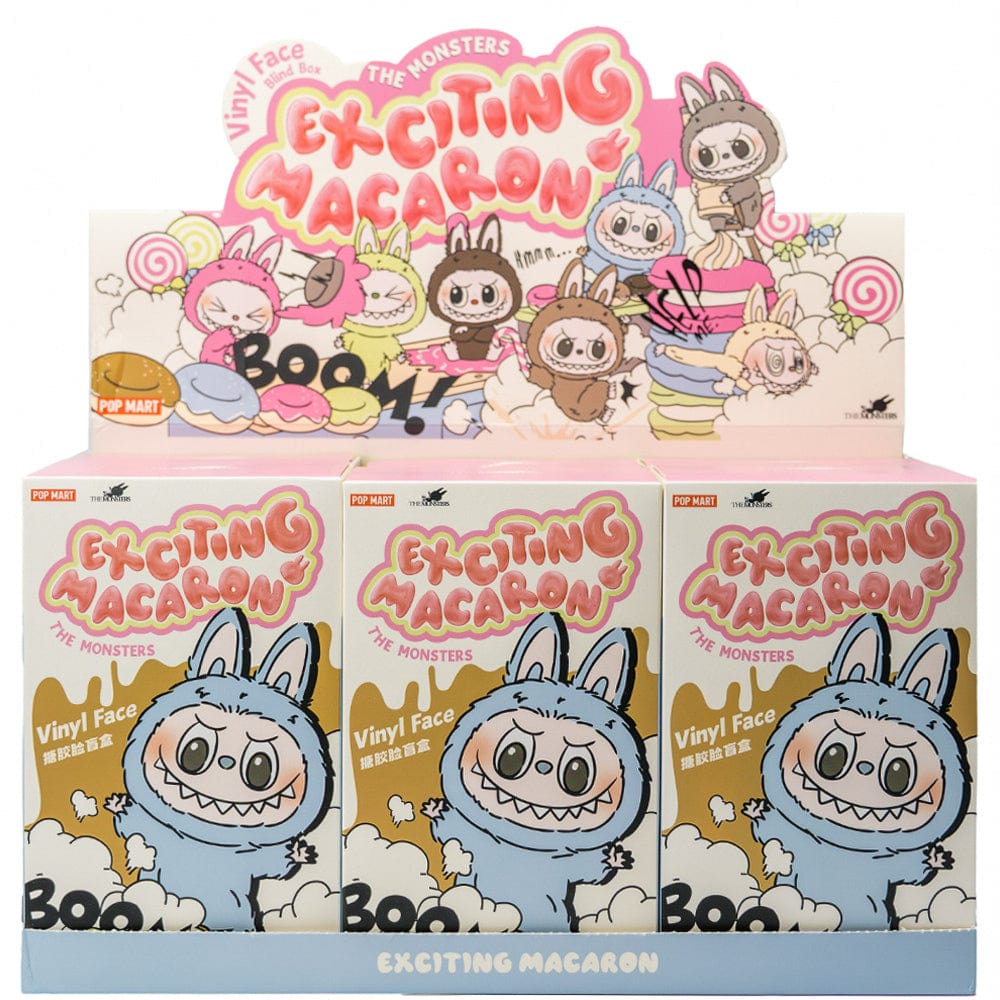 Case of authentic Pop Mart The Monsters Exciting Macaron blind boxes.