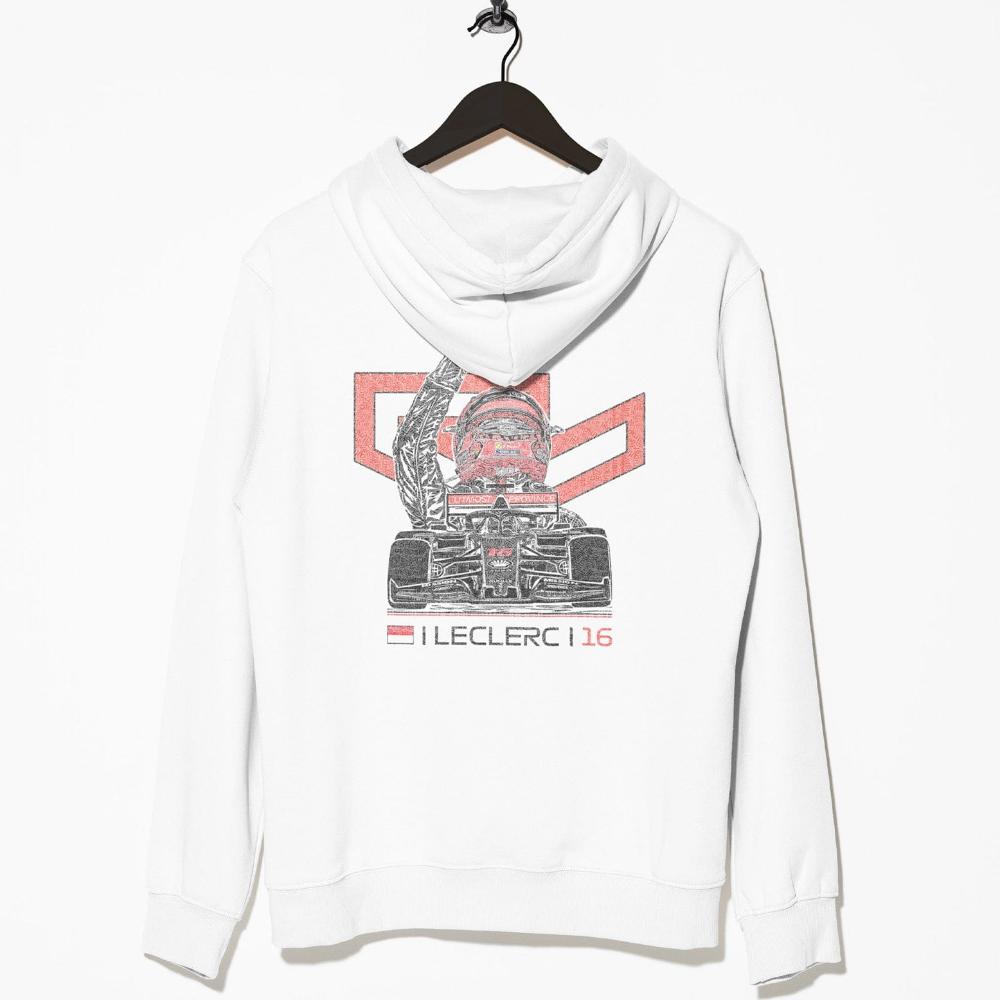 Custom Ferrari F1 Hoodie - Charles Leclerc Merch White