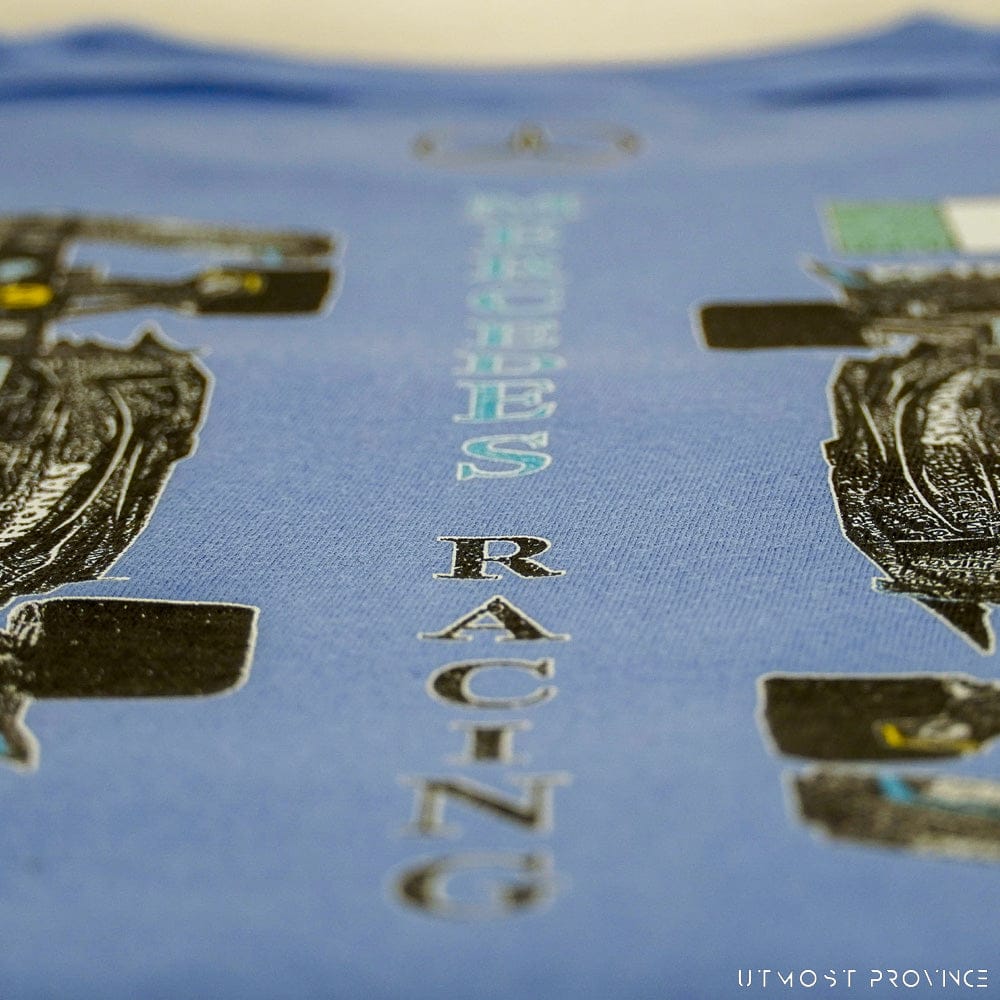 Close up of a Mercedes F1 shirt from Utmost Province F1 Team merchadise collection