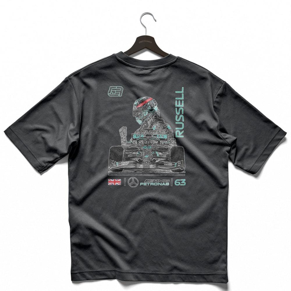 George Russell Shirt Mercedes F1 Merch Black