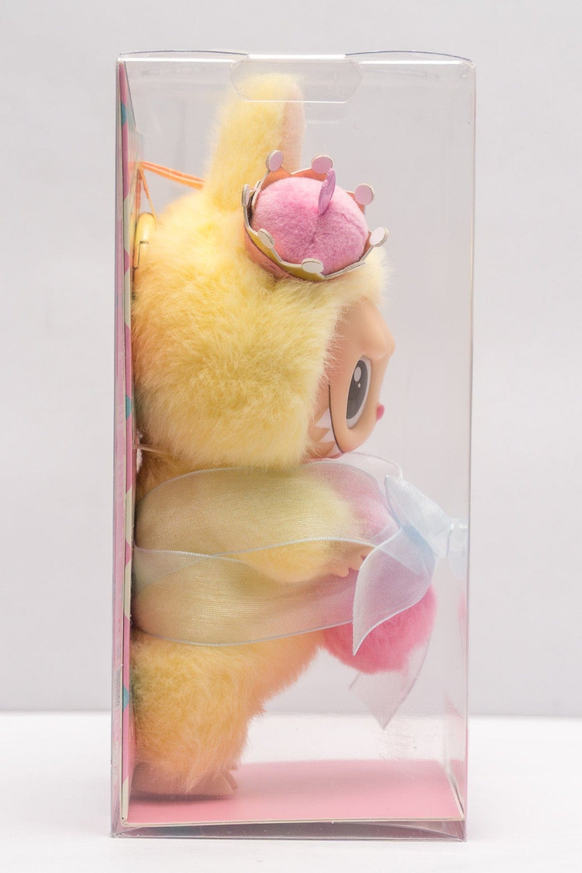 Left Side of a Labubu plush doll box