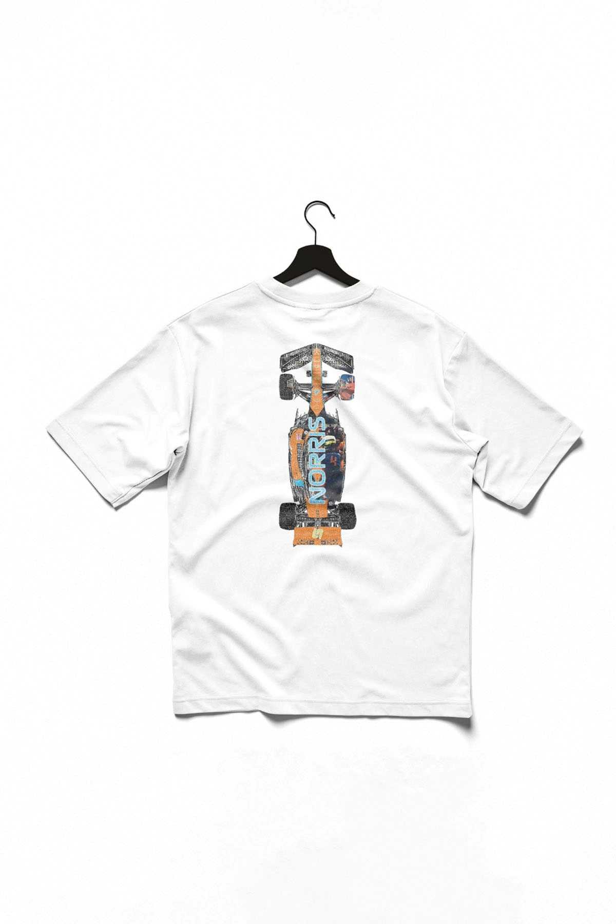 Lando Norris F1 Race Car T Shirt Mclaren F1 Merch White