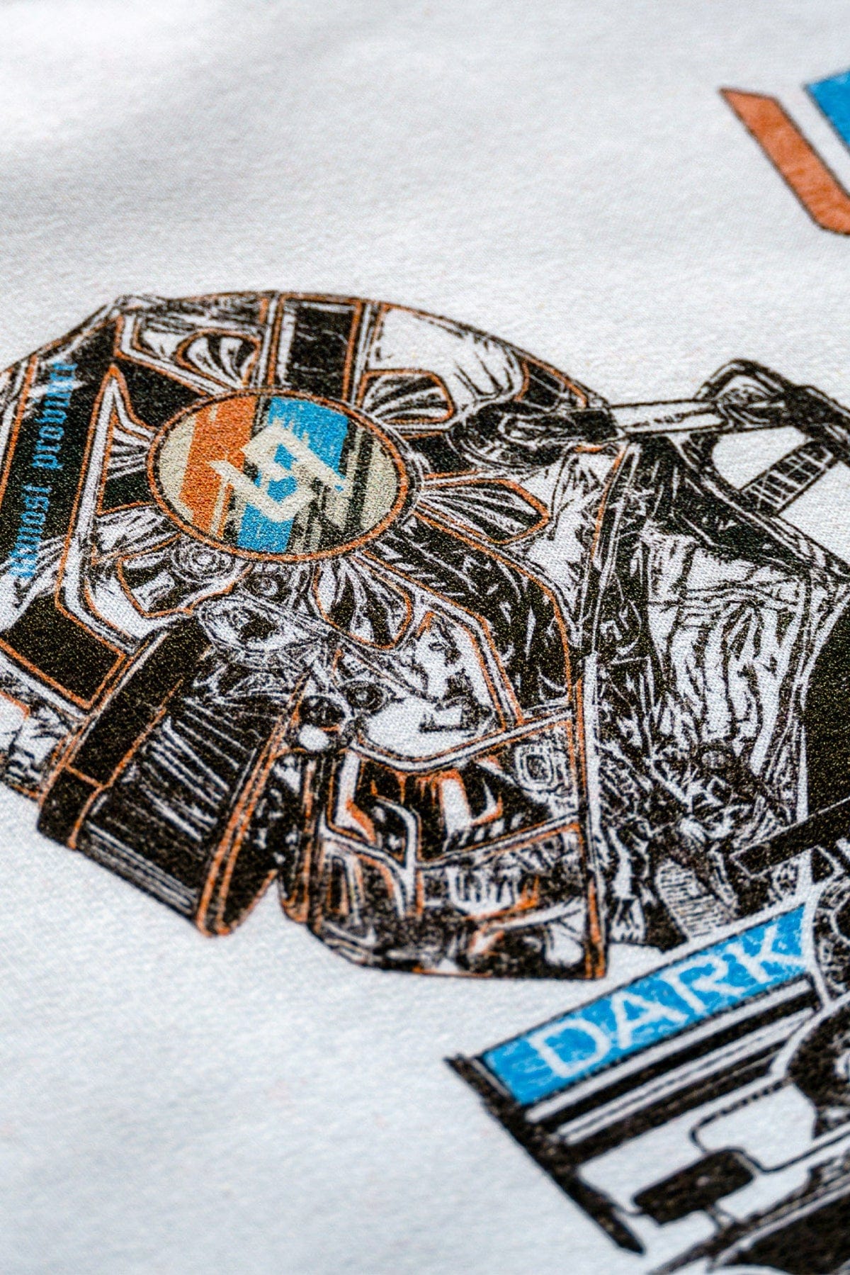 Close up of the back of a custom hoodie designed by Utmost Province.