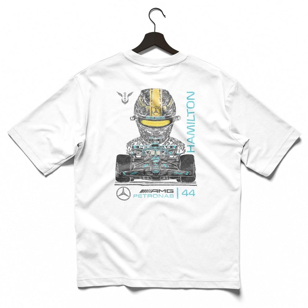 Utmost Province Lewis Hamilton T Shirt | Mercedes F1-Inspired White / S