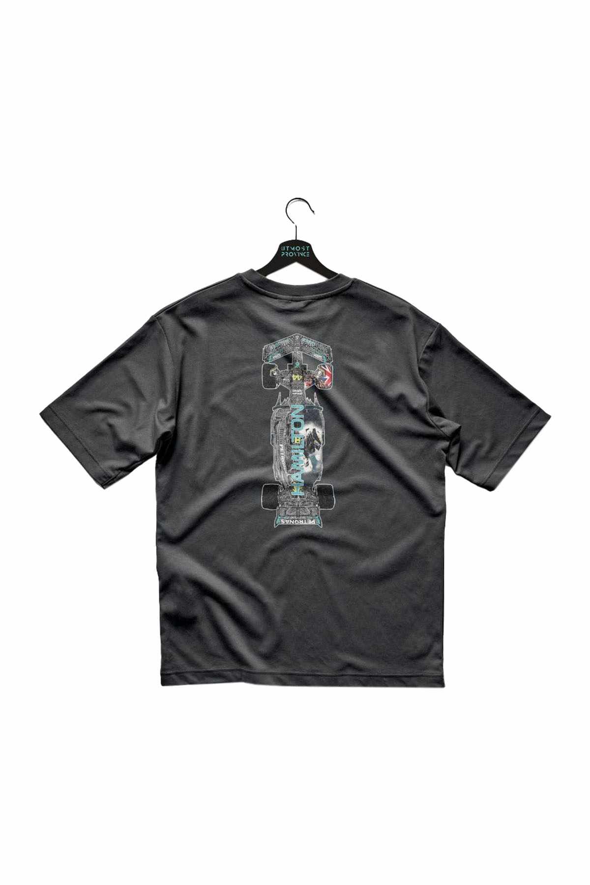 Lewis Hamilton Mercedes F1 Race Car T Shirt Black