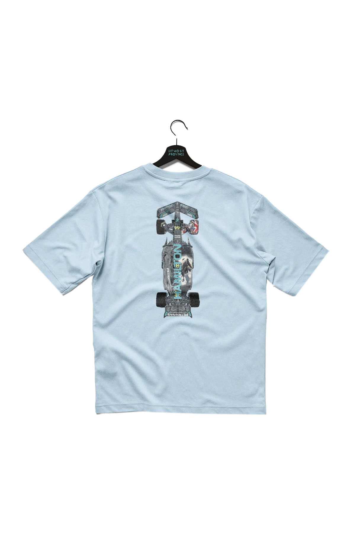 Lewis Hamilton Mercedes F1 Race Car T Shirt Chambray